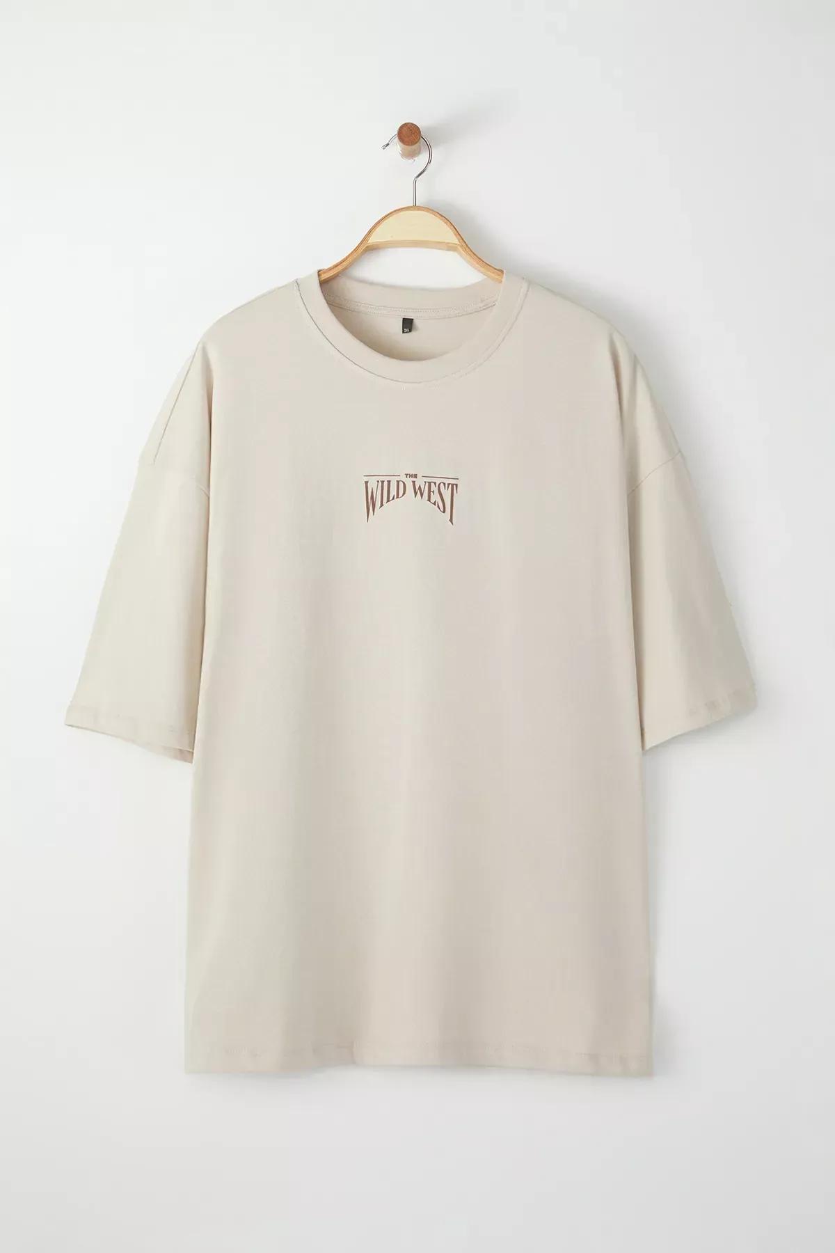 Big Size Grey T-Shirt, STONE, large image number 3
