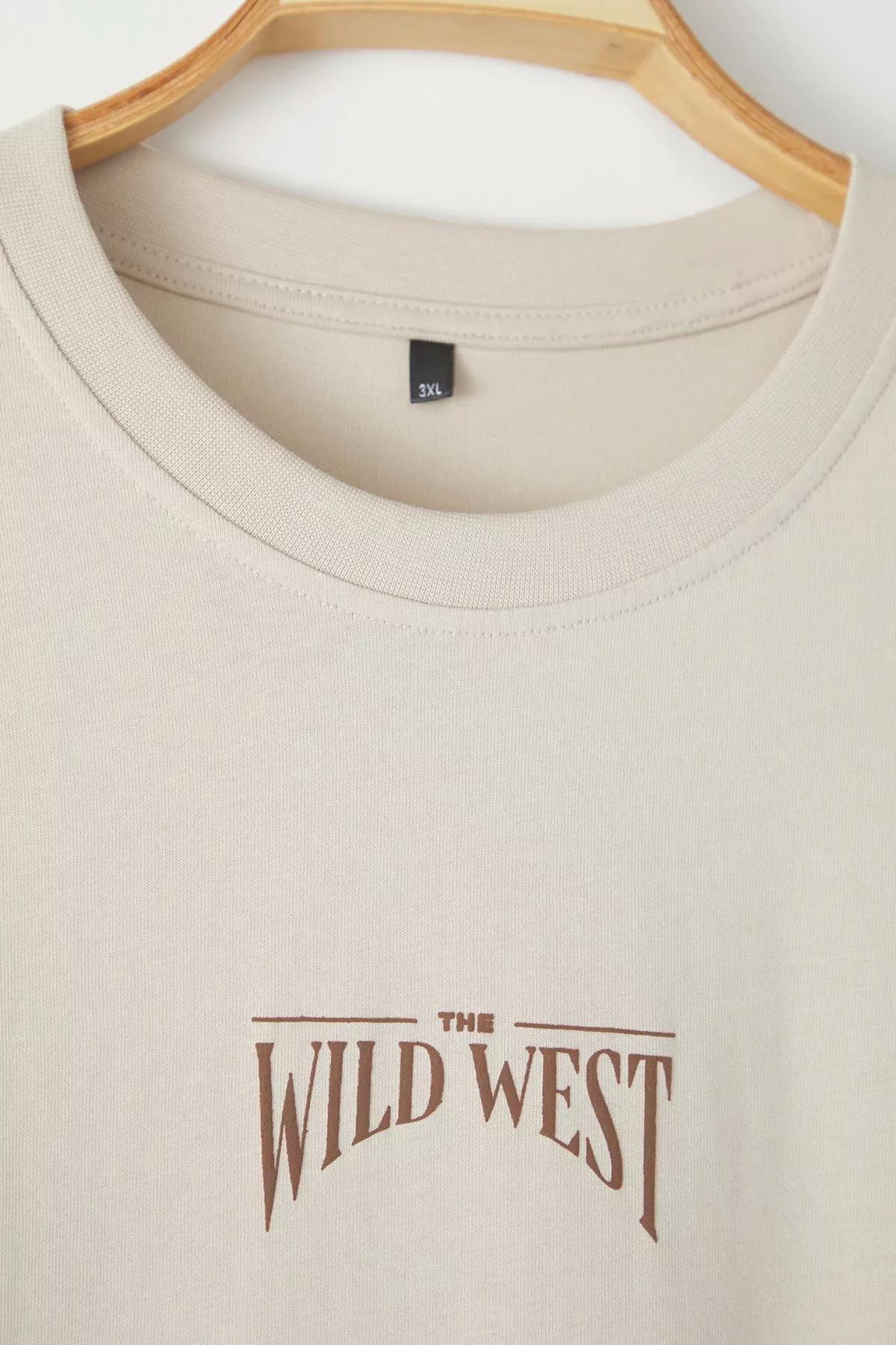Big Size Grey T-Shirt, STONE, large image number 4