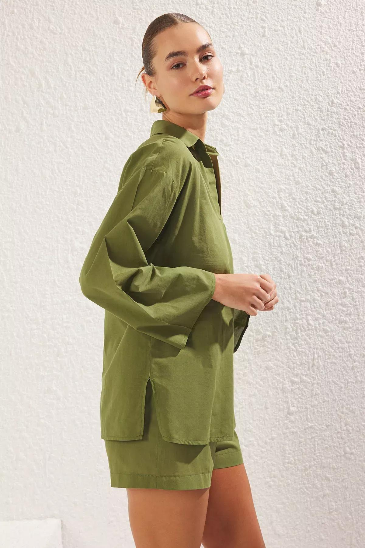 Green Shirt Shorts Beach Set, , large image number 1
