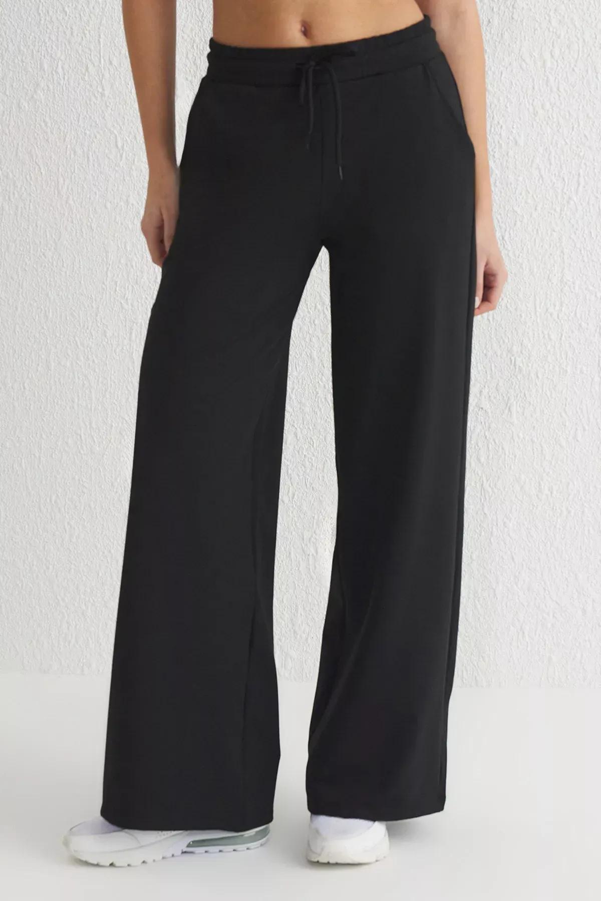 Black Polar Fleece Sweatpants, , large image number 2