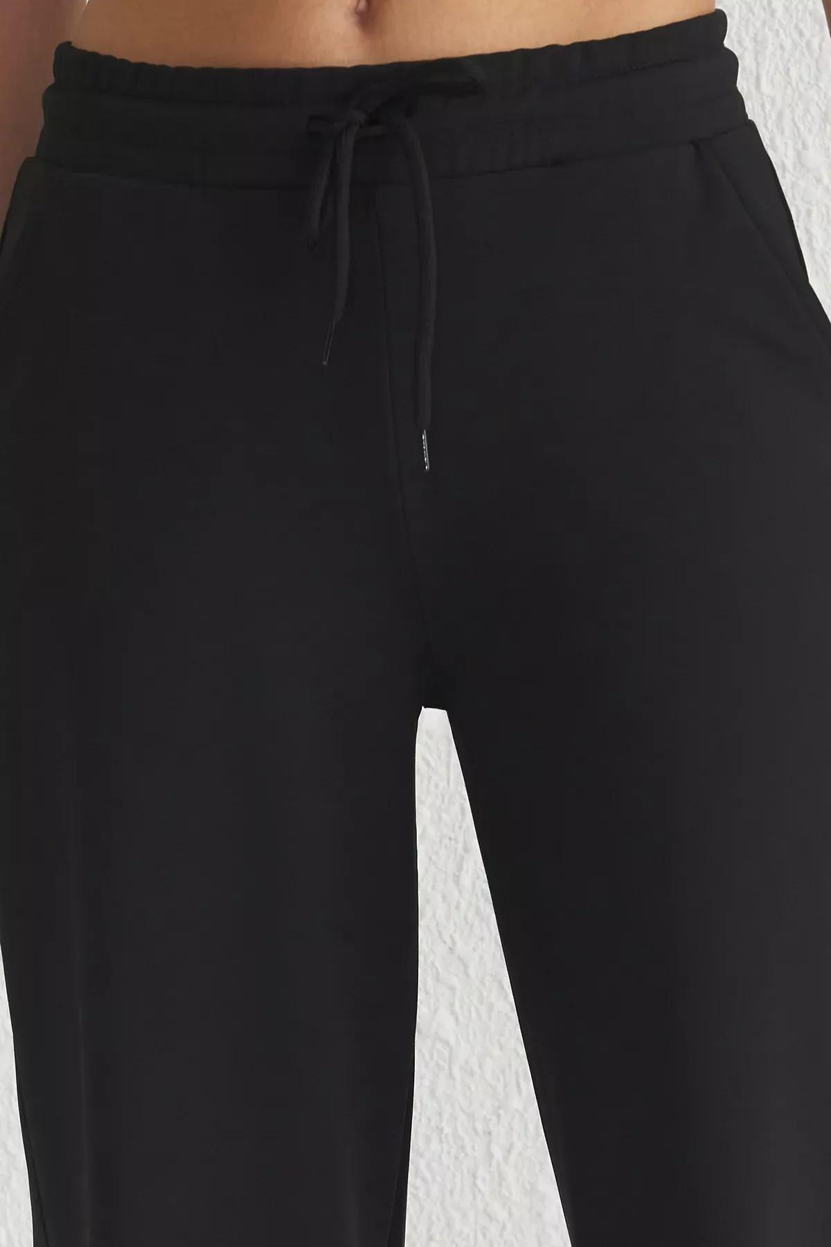 Black Polar Fleece Sweatpants, , large image number 3