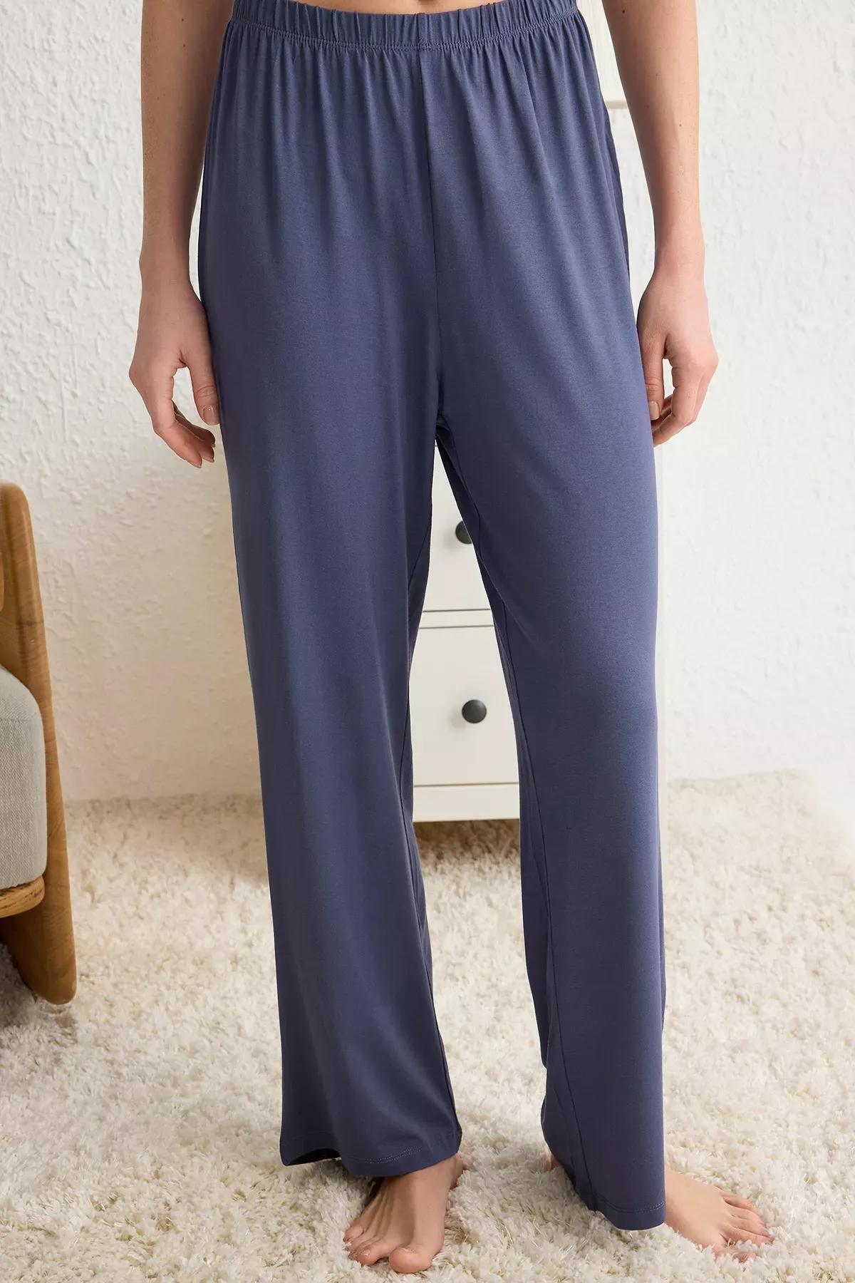 Grey Relaxed Knitted Pyjamas Set, , large image number 4