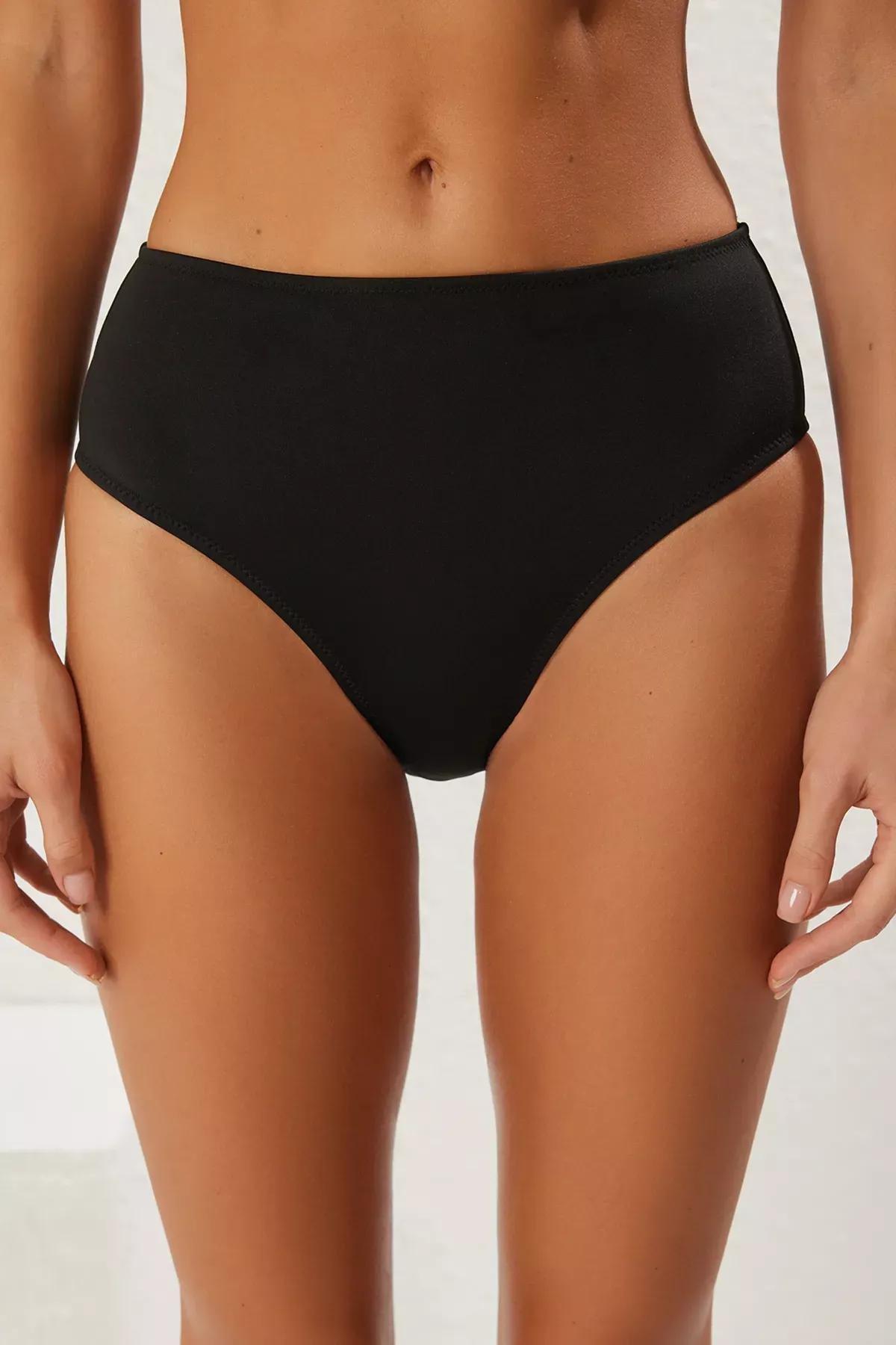 Black High-Waist Bikini Bottom, , large image number 2