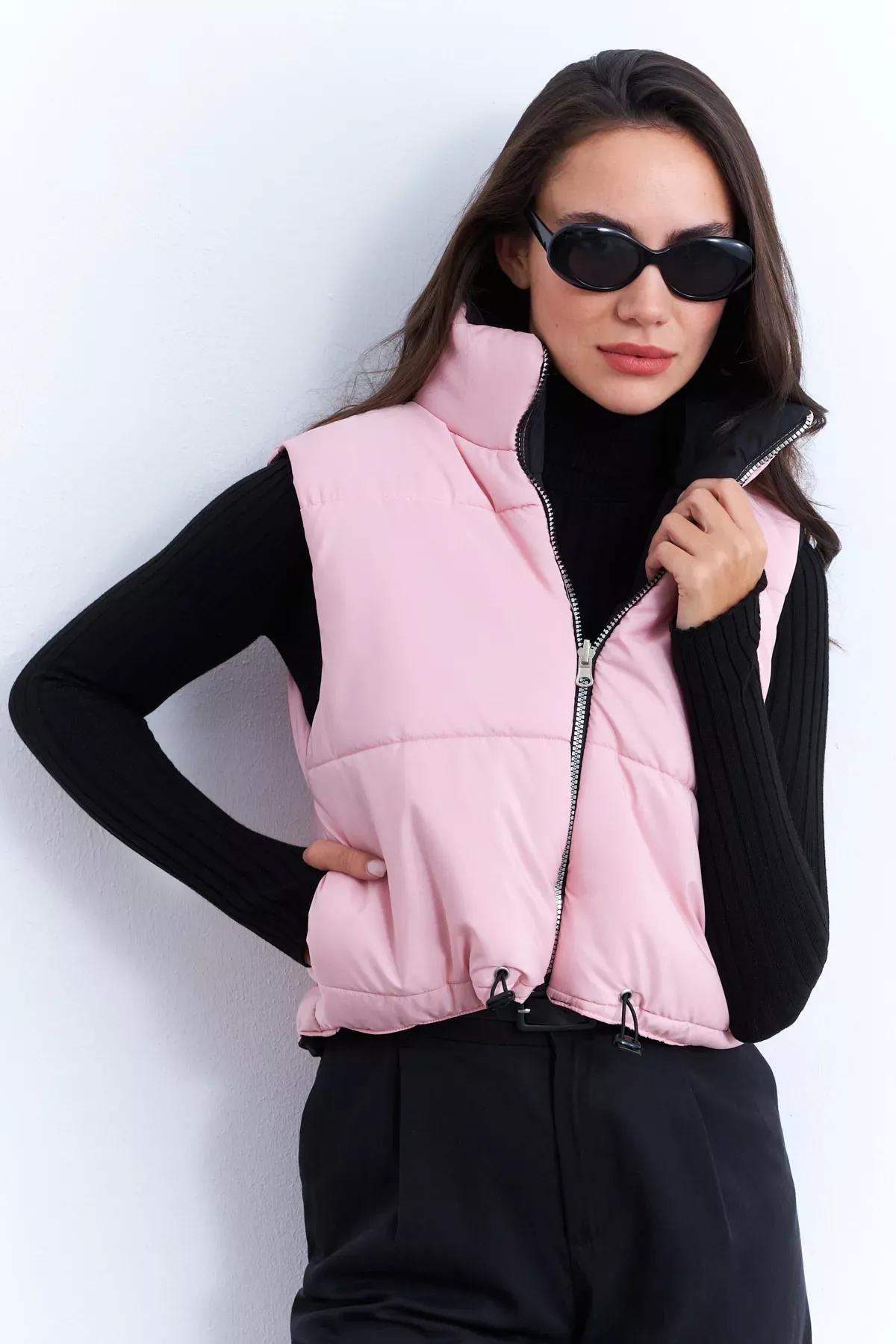 Pink-Black Double-Sided Inflatable Vest, C101_1815, medium