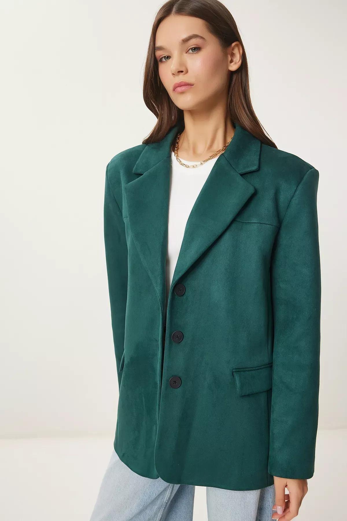 Emerald Double Breasted Blazer, , large image number 1