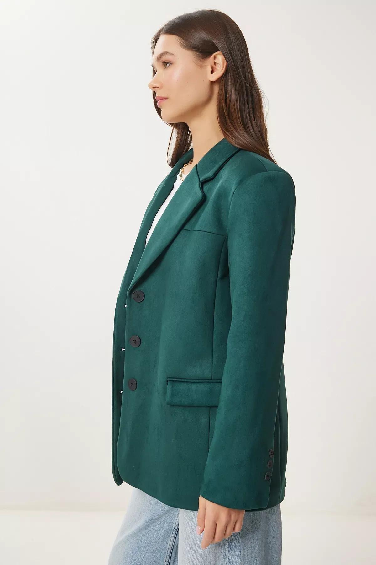 Emerald Double Breasted Blazer, , large image number 2