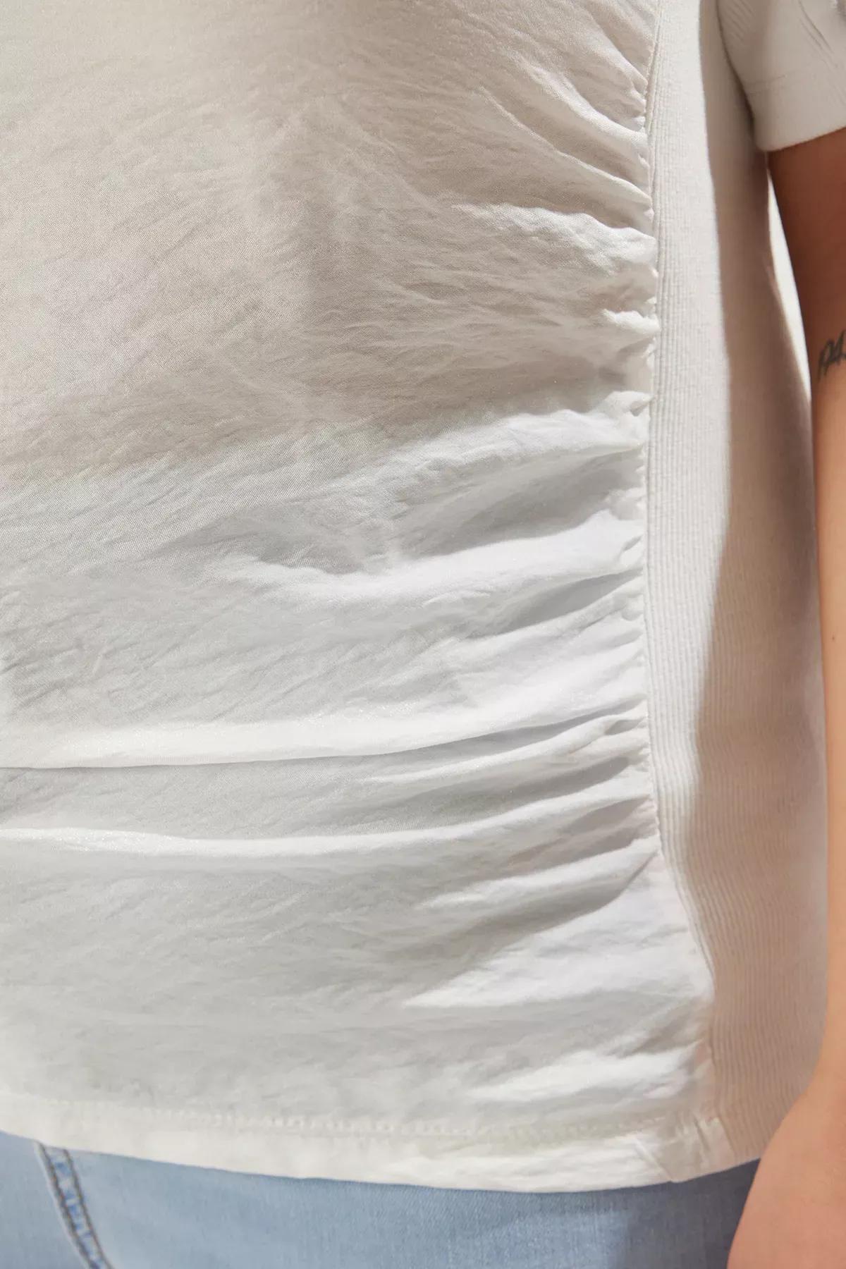 White Camisole Knit Blouse, White, large image number 3