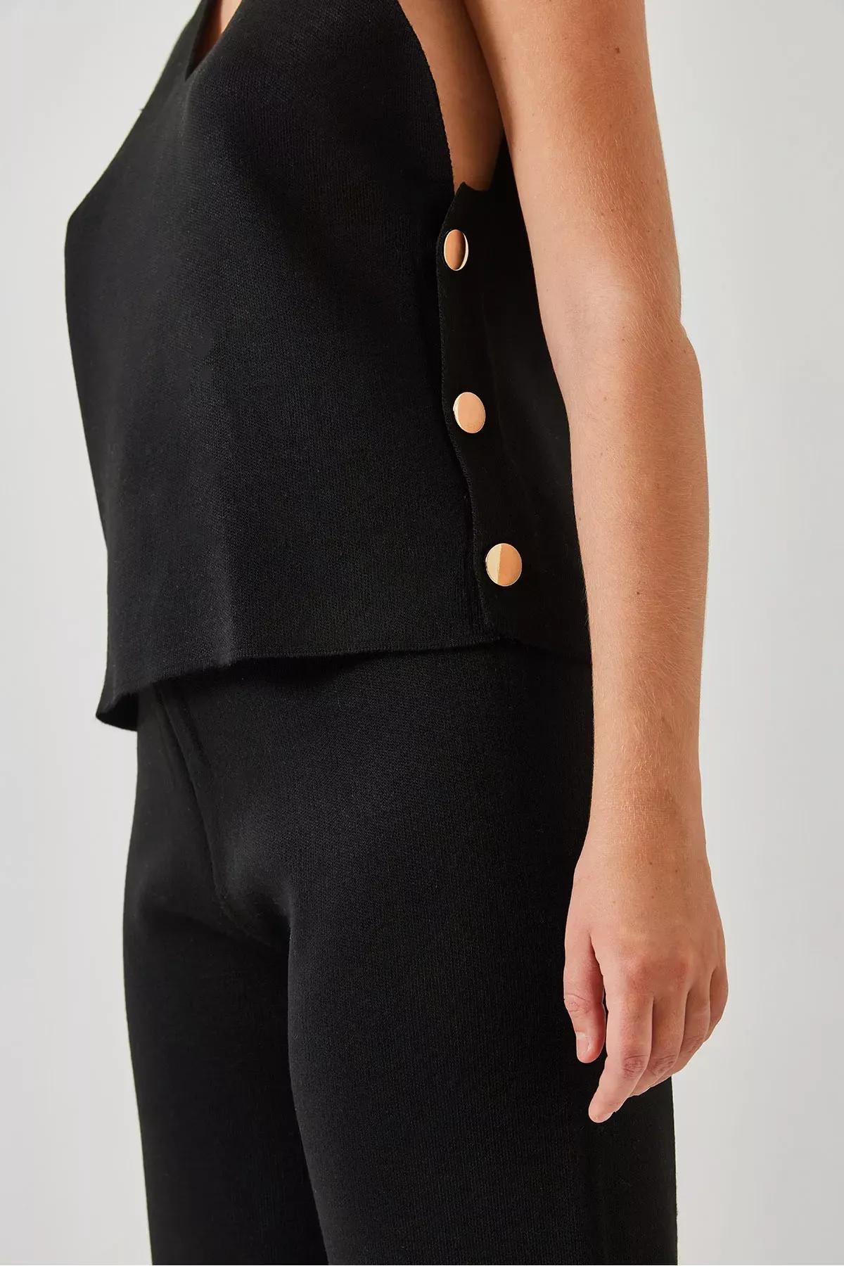 Black Printed Plus-Size Pajama Set, BLACK, large image number 1