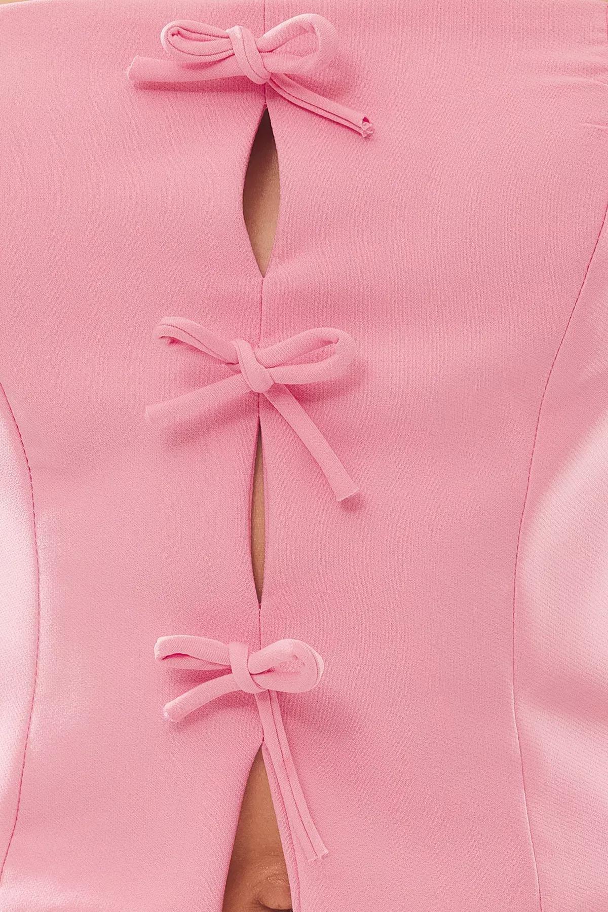 Pink Bow Detail Woven Blouse, C101_7329, large image number 2