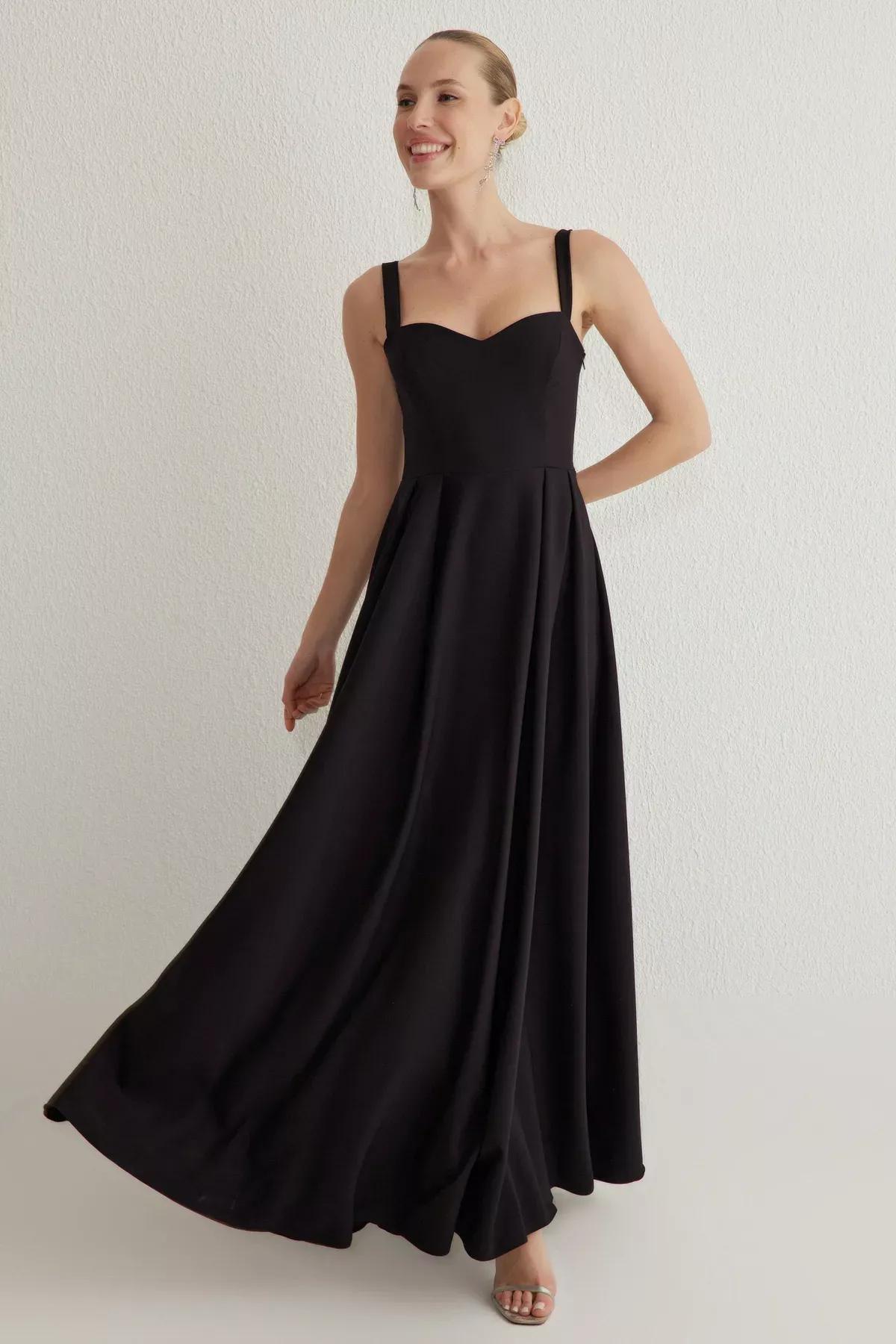 Black A-Line Occasionwear Dress, , large image number 0