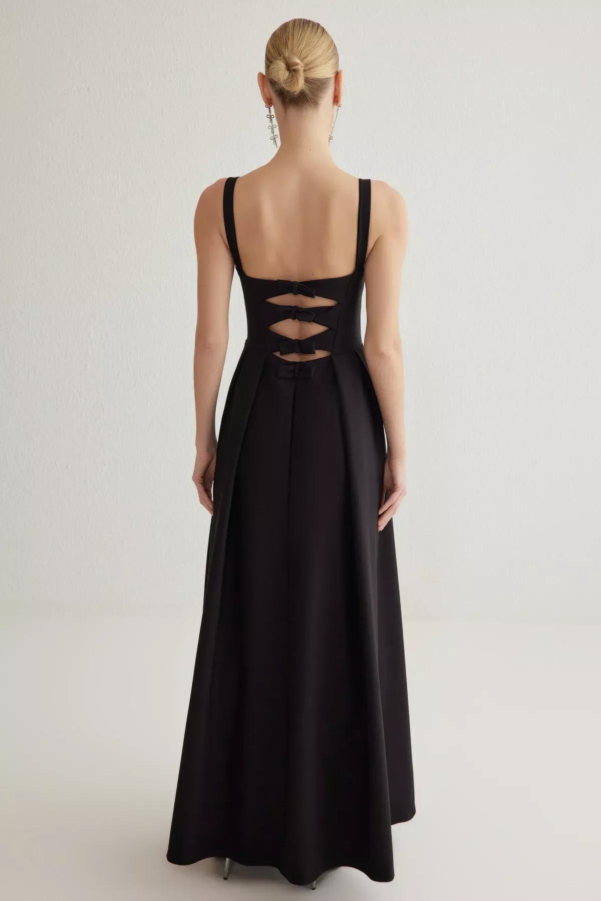 Black A-Line Occasionwear Dress, , large image number 4