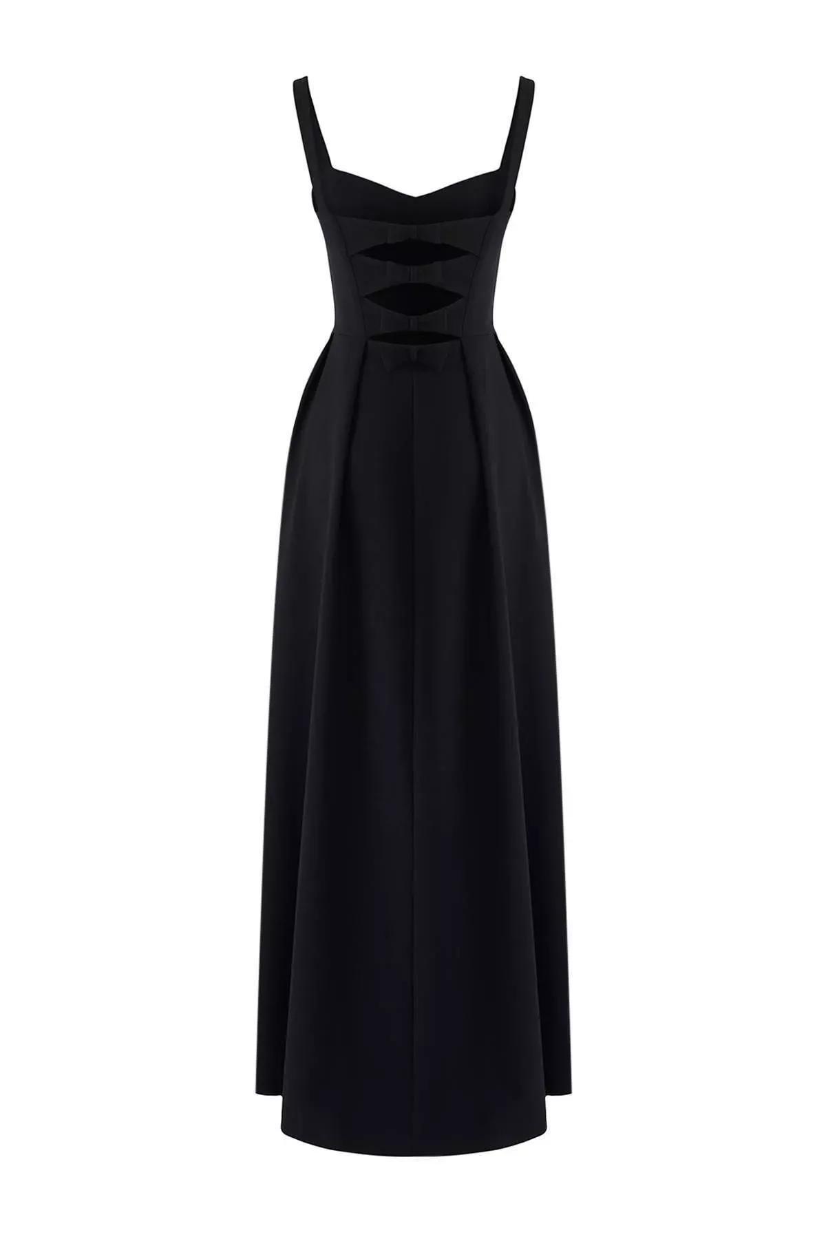 Black A-Line Occasionwear Dress, , large image number 5