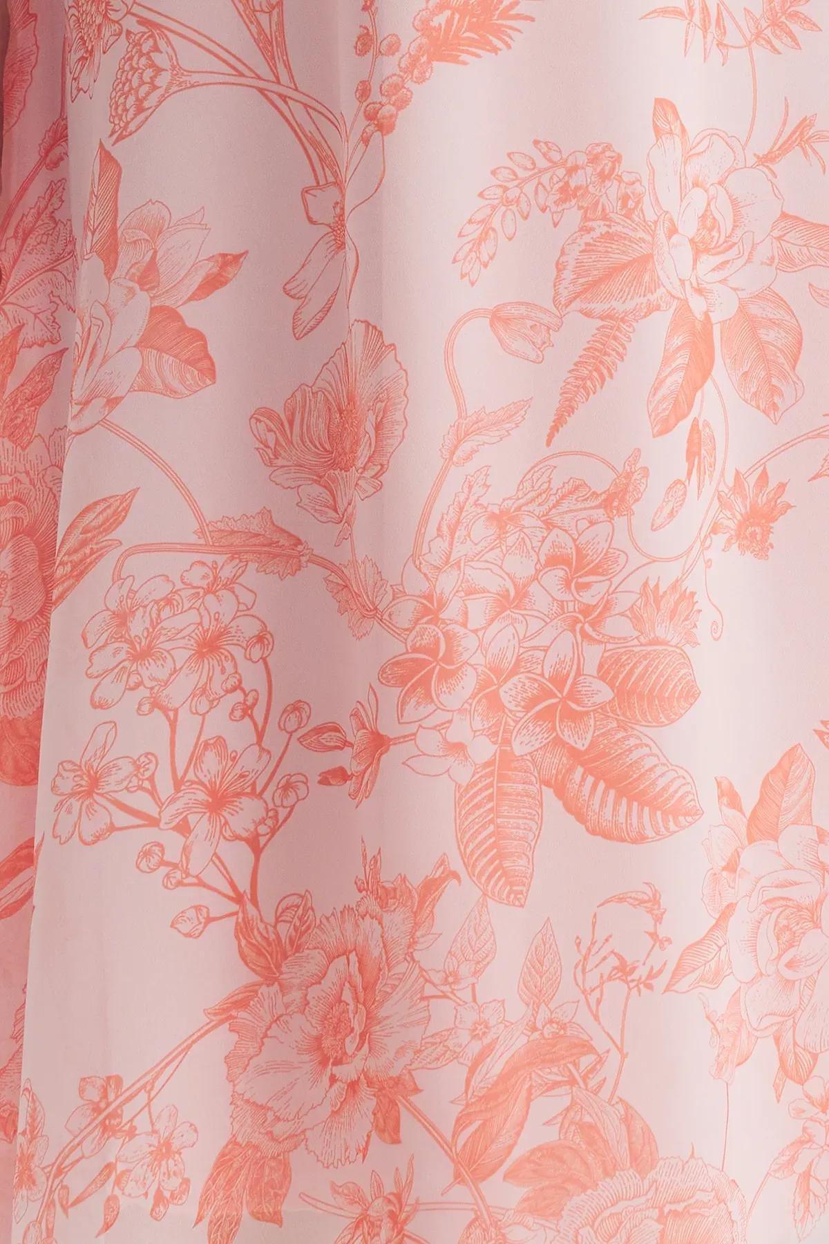 Multicolour A-Line Floral Chiffon Dress, C101_7382, large image number 3