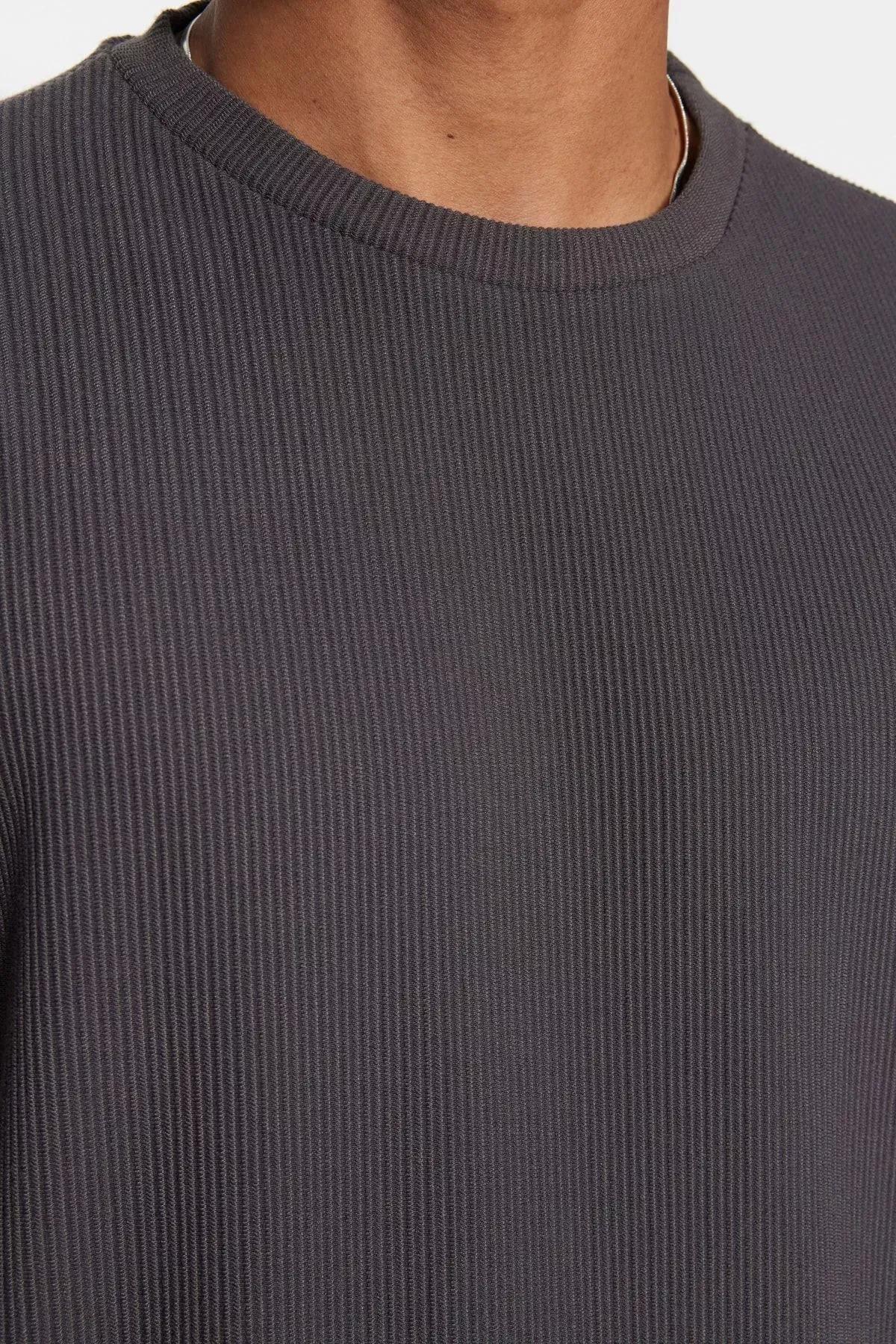 Grey Plus-Size Ottoman T-Shirt, , large image number 4