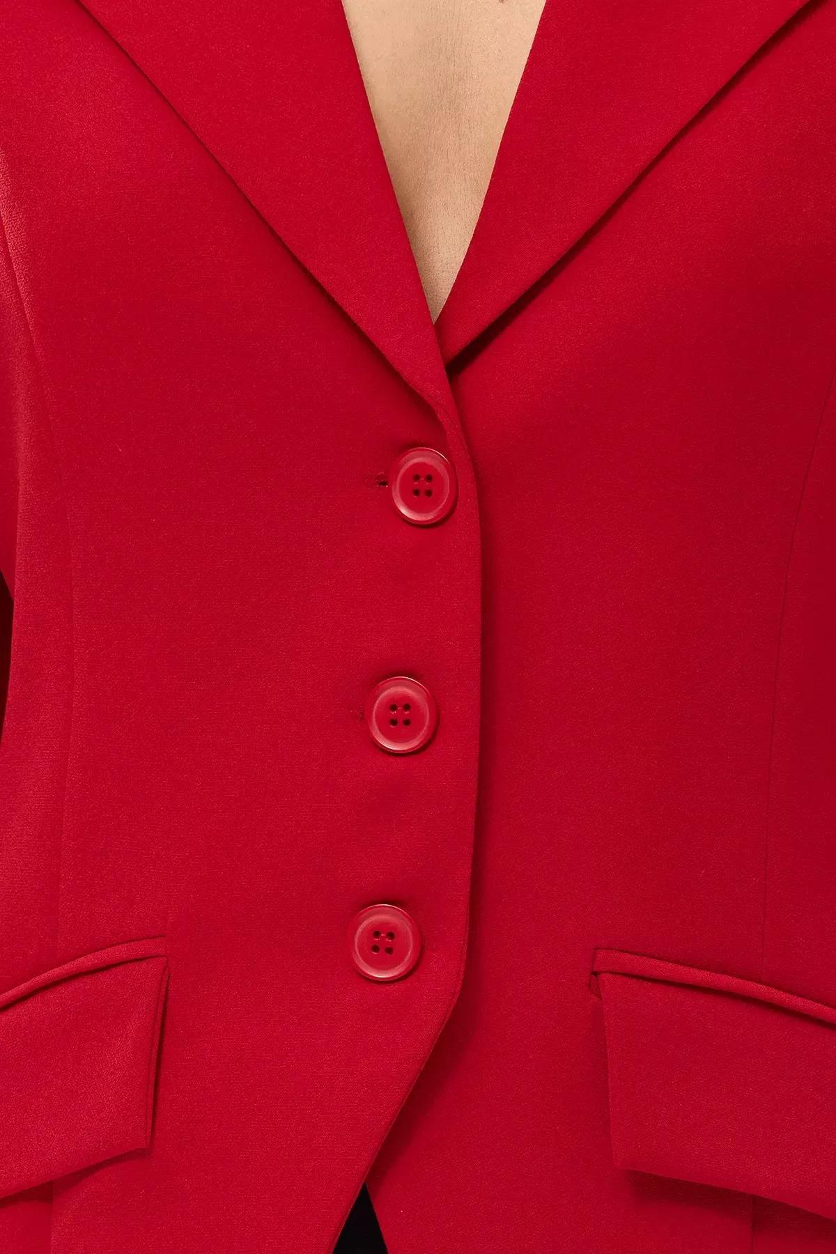 Padded Plain Single Breasted Blazer, , large image number 2