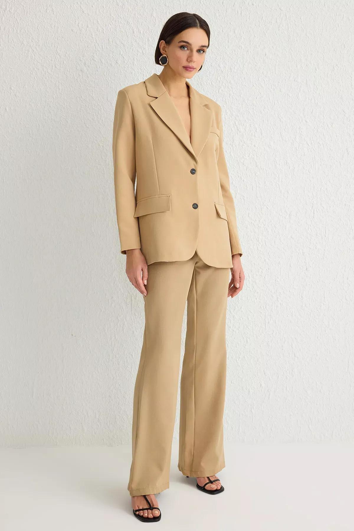 Dark Beige Oversized Blazer TWOSS25BC00020, , large image number 0