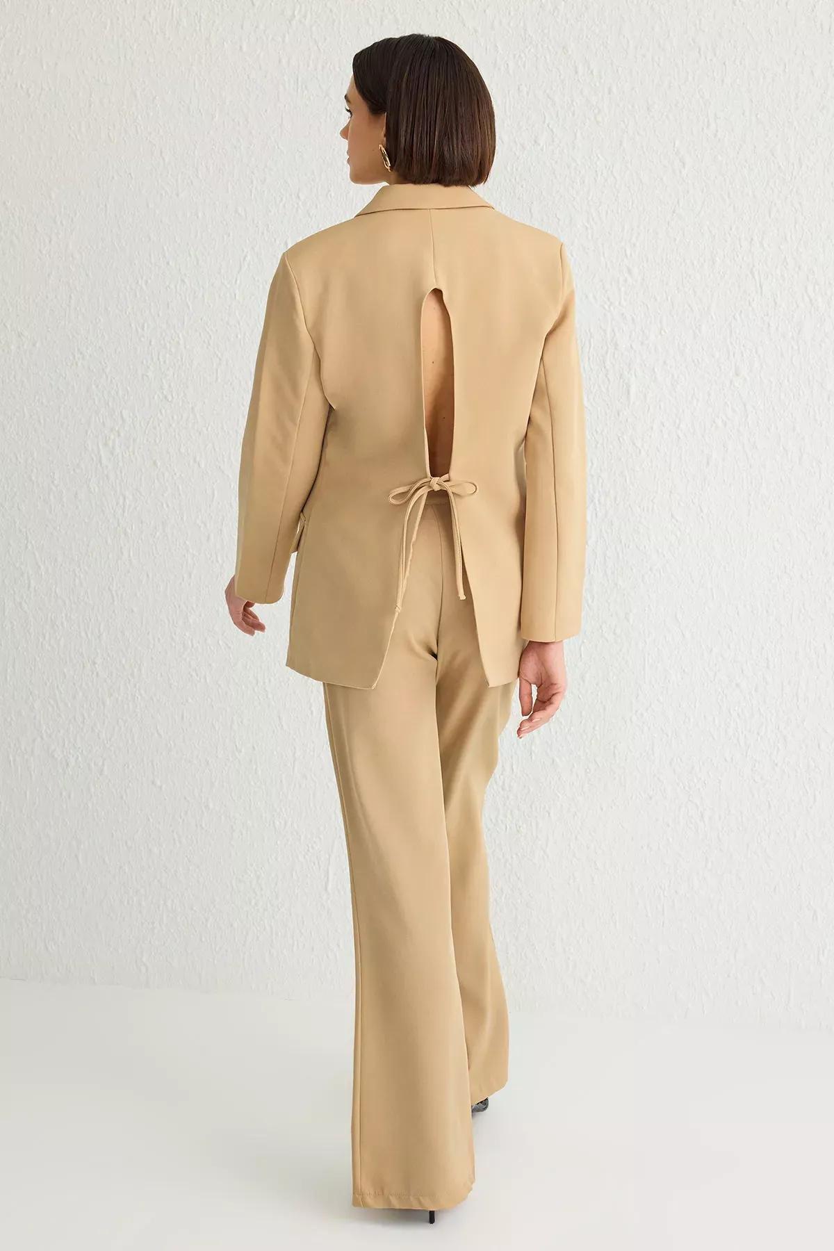 Dark Beige Oversized Blazer TWOSS25BC00020, , large image number 1
