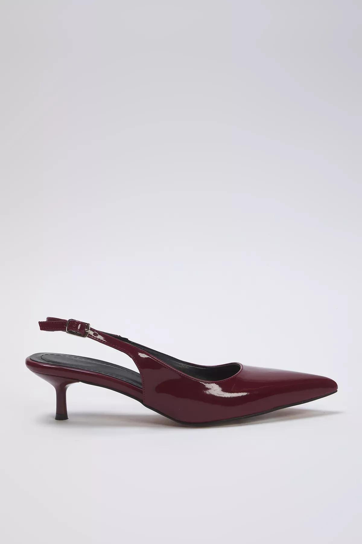 Burgundy Patent Leather KitBrown Heels, Burgundy, large image number 0