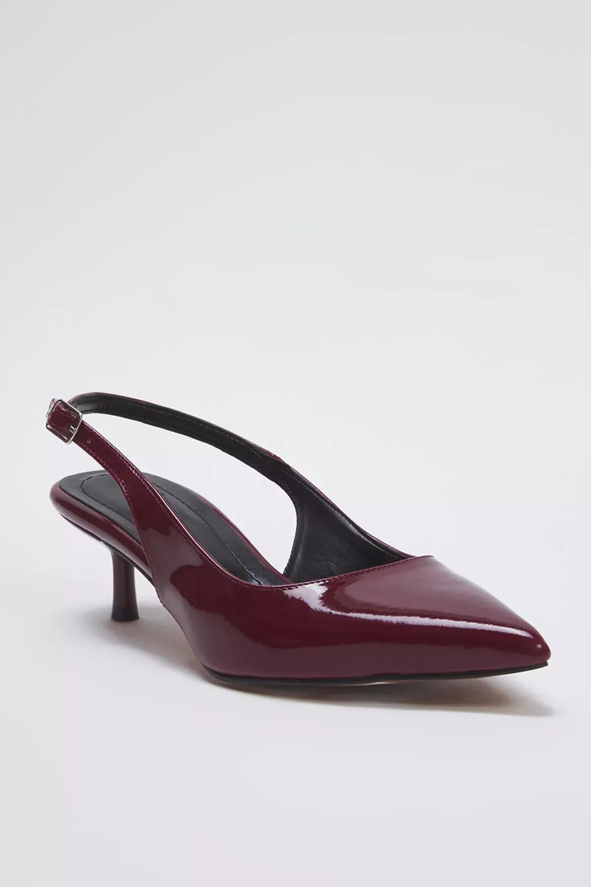 Burgundy Patent Leather KitBrown Heels, Burgundy, large image number 2
