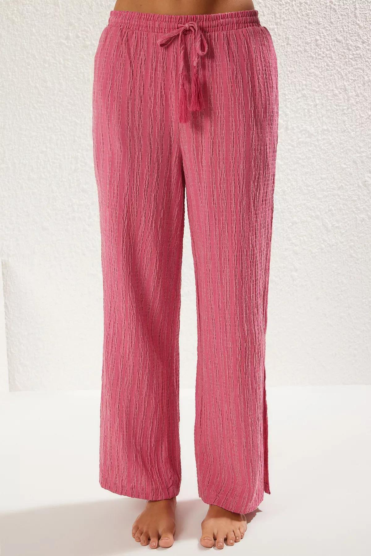 Pink Textured Detailed Co-Ord Set, C101_5419, large image number 4