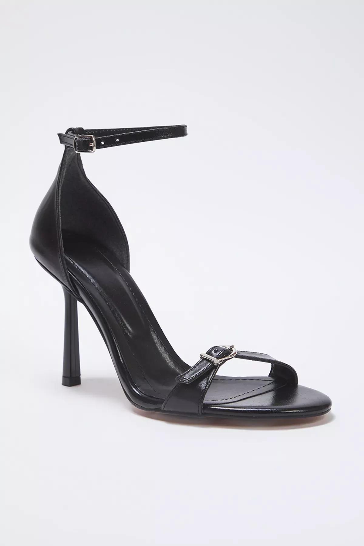 Black Thin Heeled Shoes, , large image number 3