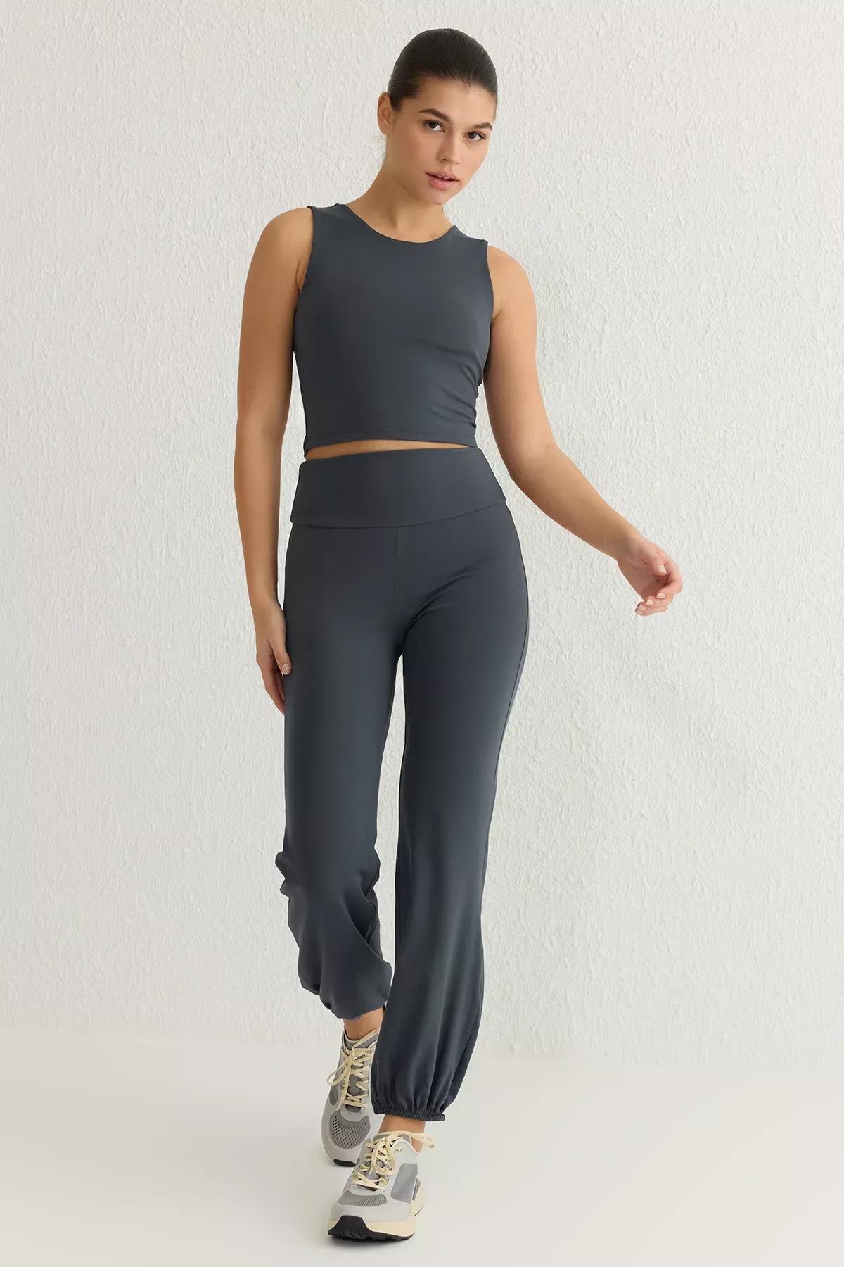 Grey Reflective Sports Sweatpants, , large image number 1