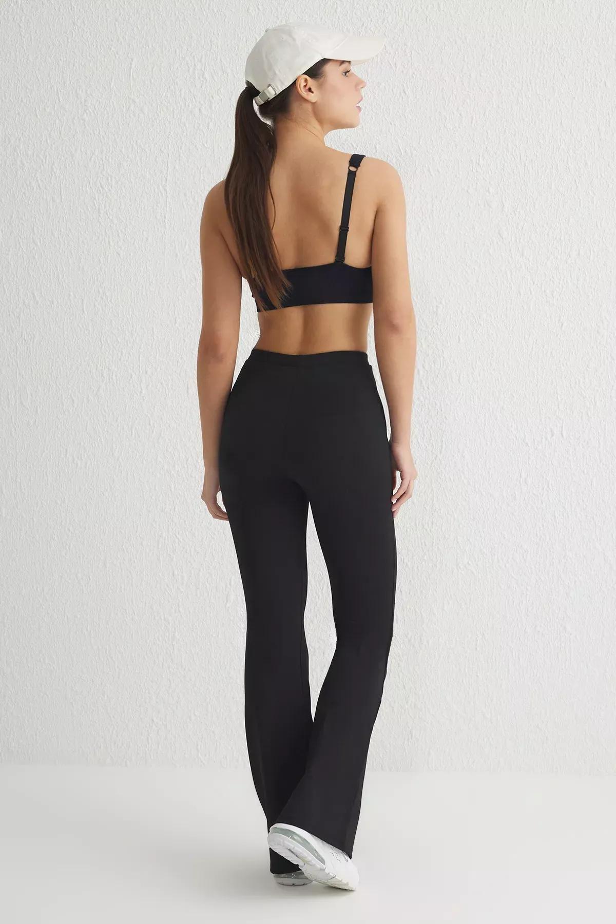 Black Scuba Binding Detail Sweatpants, , large image number 4