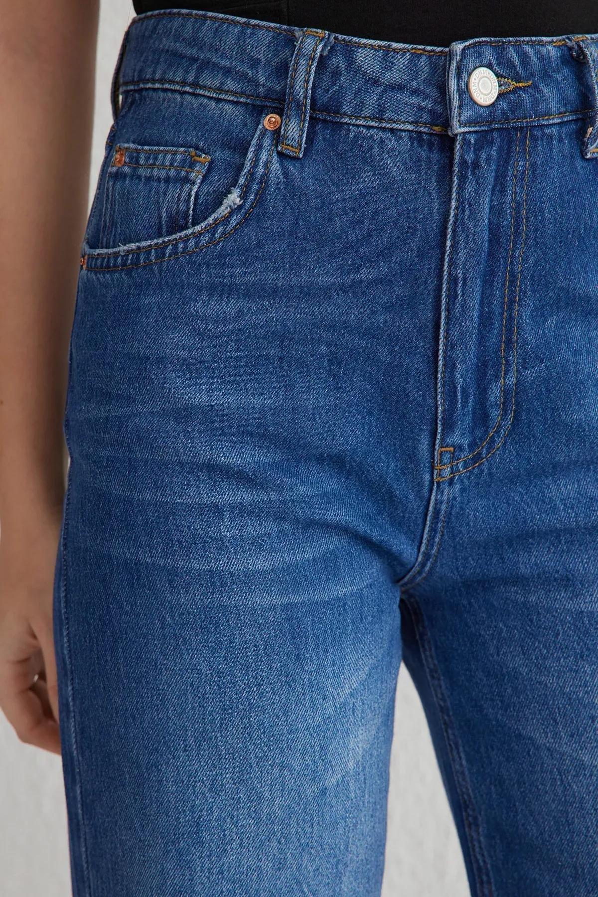 Blue High-Waist Jeans, , large image number 3