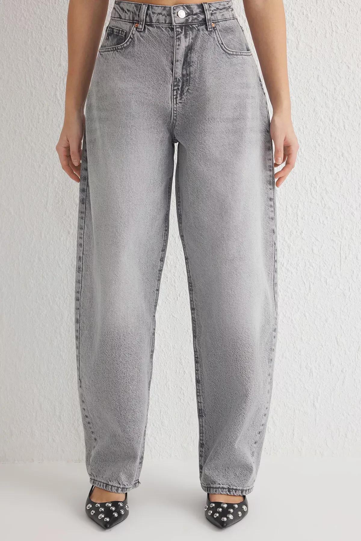 Grey High-Waist Skater Jeans, , large image number 2