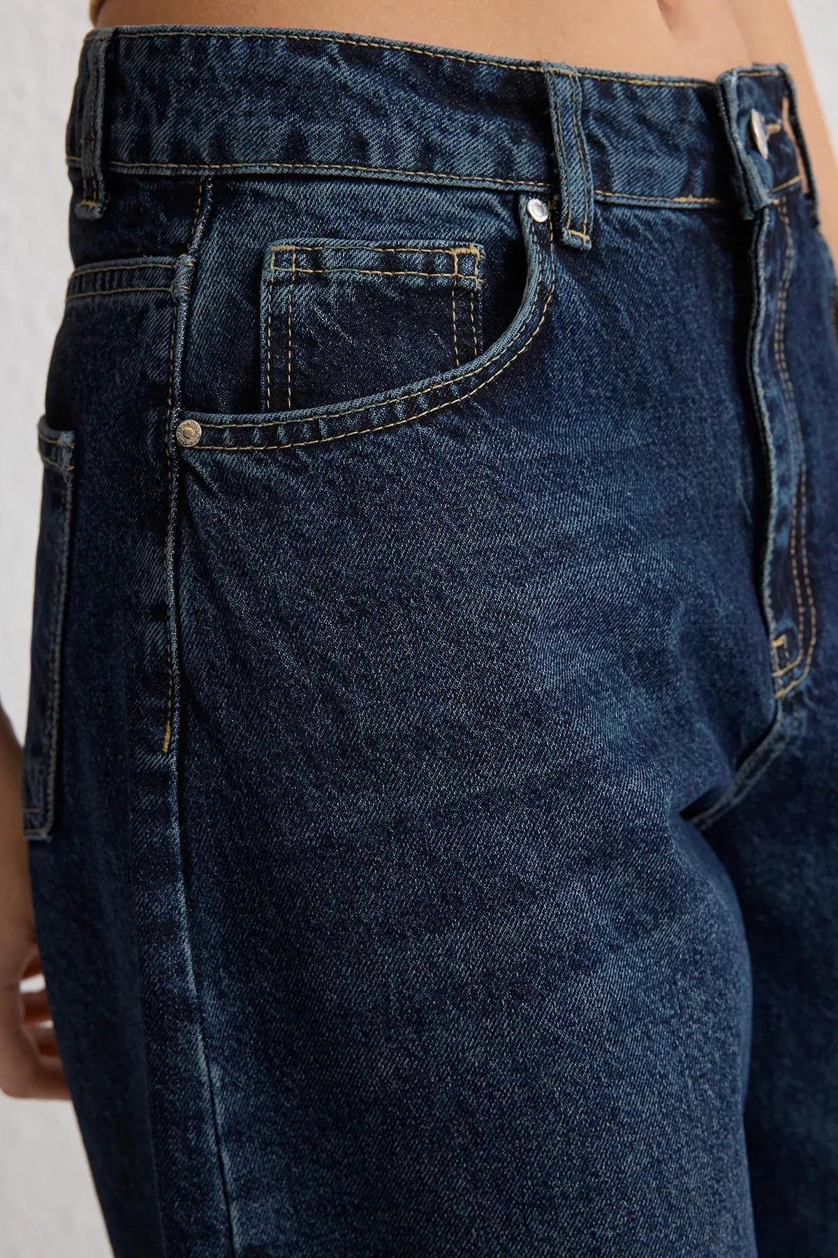 Blue Medium Waist Skater Jeans, , large image number 3