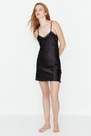 Trendyol - Black A Line Mini Nightgown