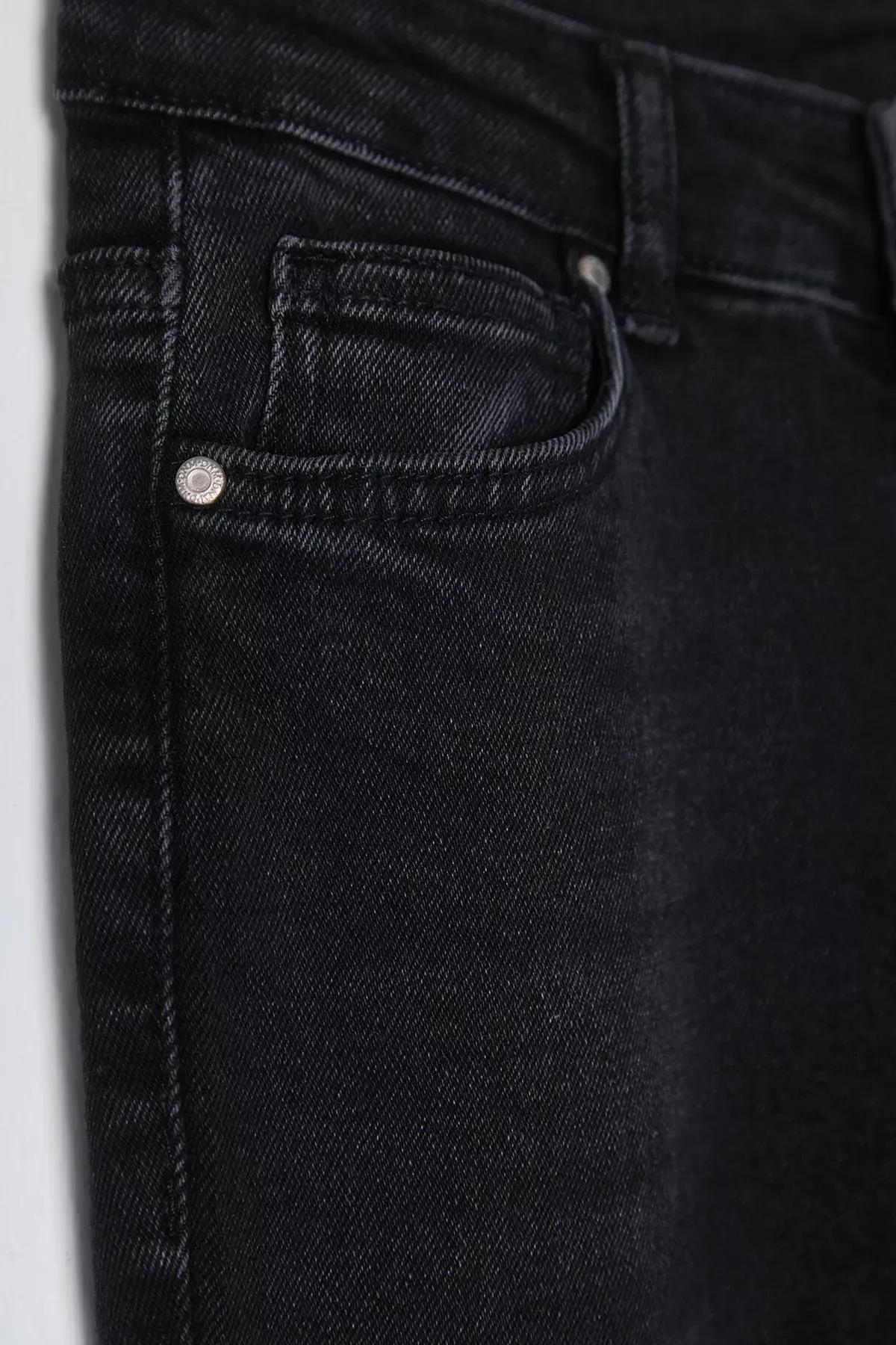 Black High-Waist Flare Jeans, , large image number 5