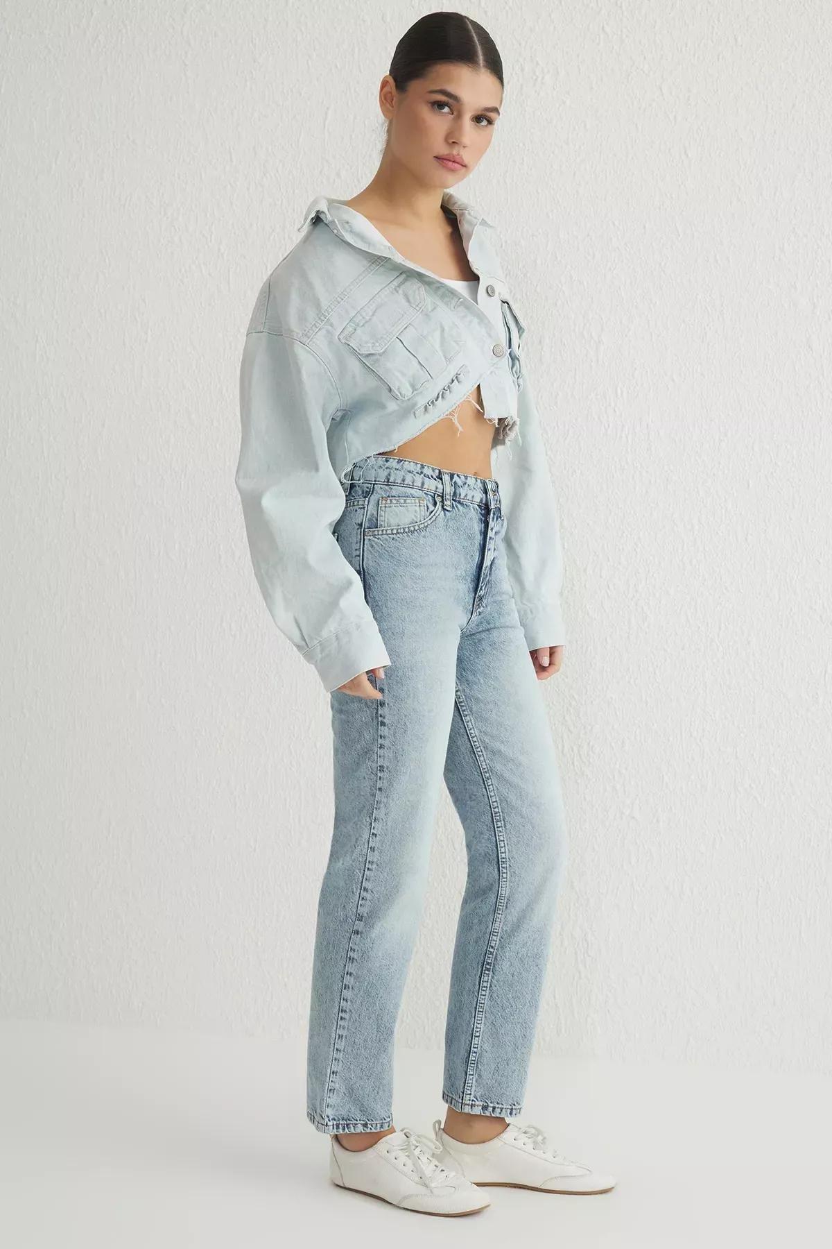 Blue Straight Fit Jeans, , large image number 5