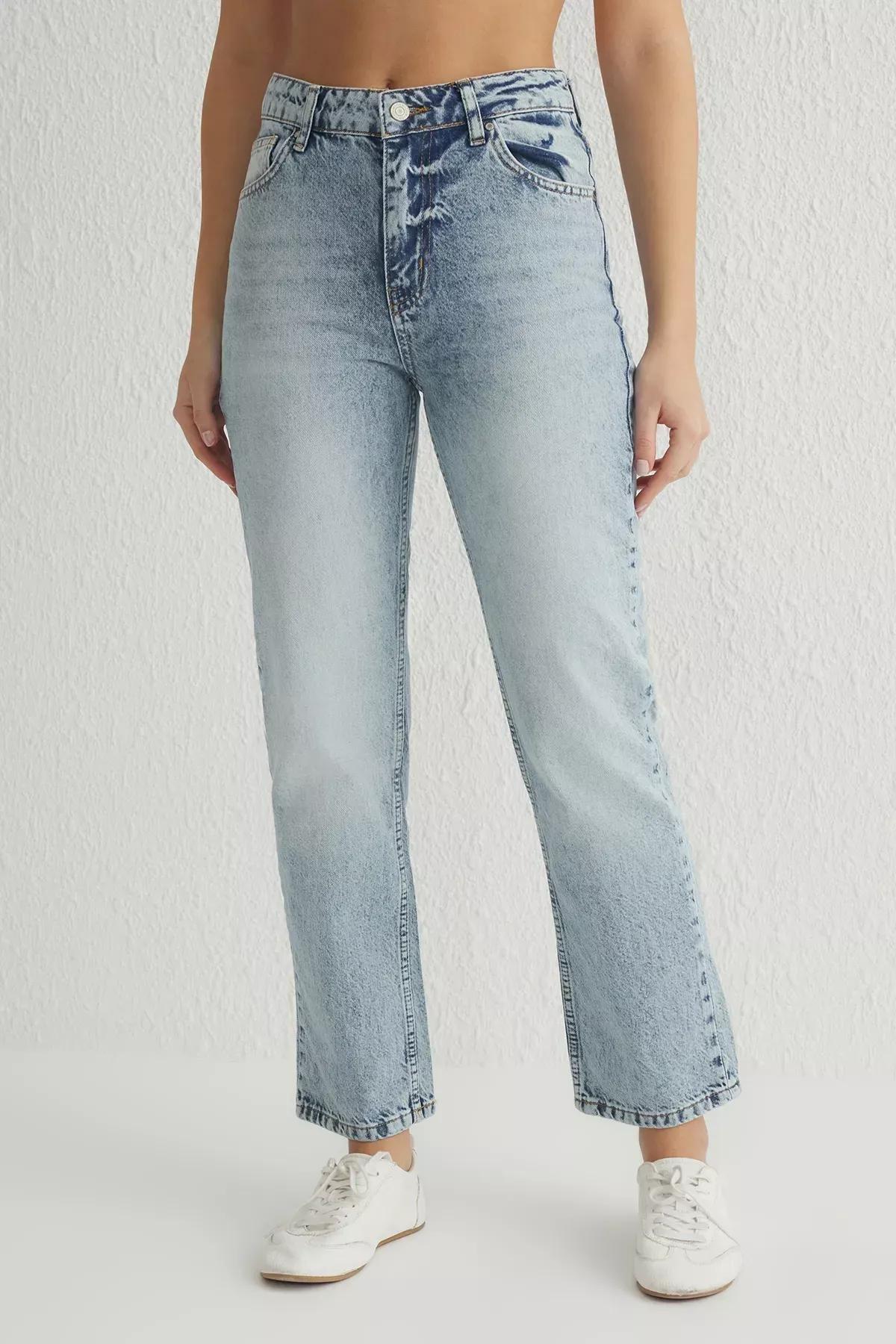 Blue Straight Fit Jeans, , large image number 6
