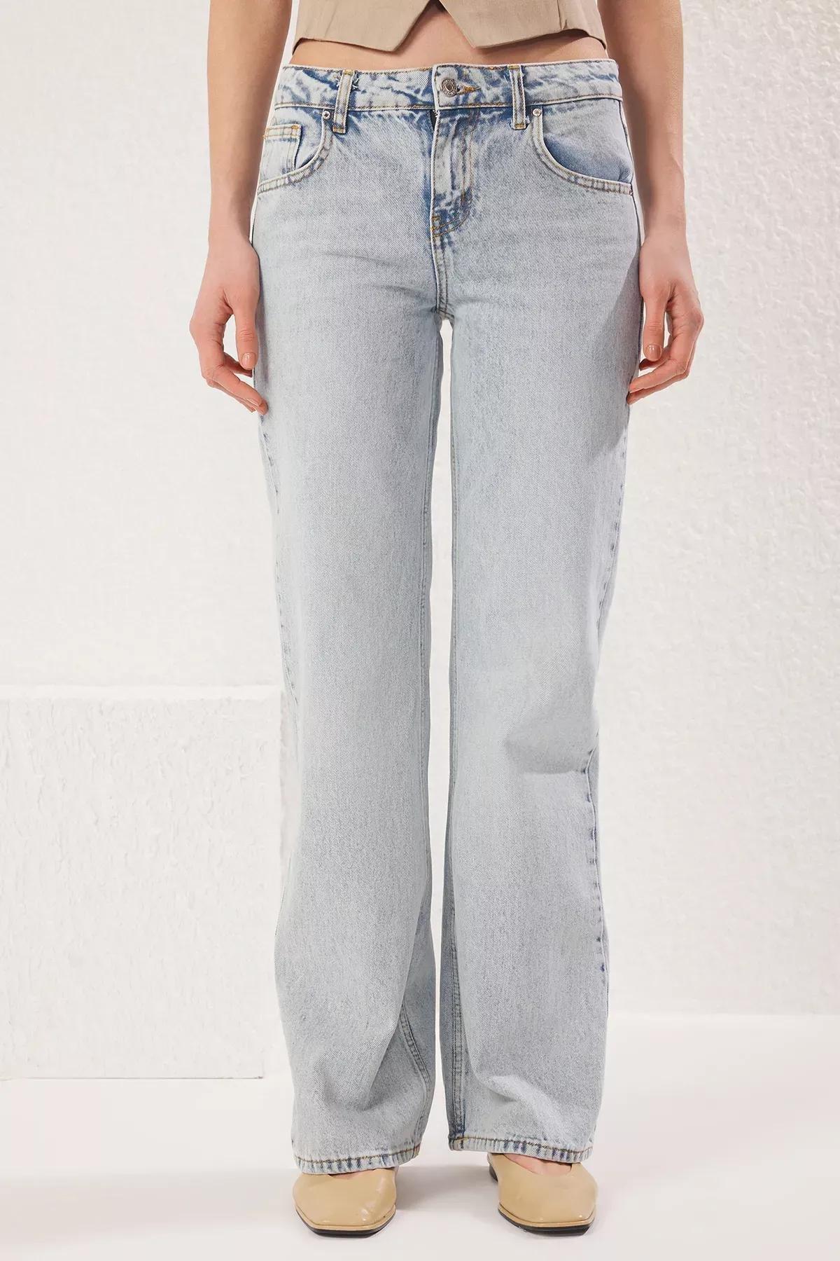 Blue Sustainable Low Waist Jeans, , large image number 2