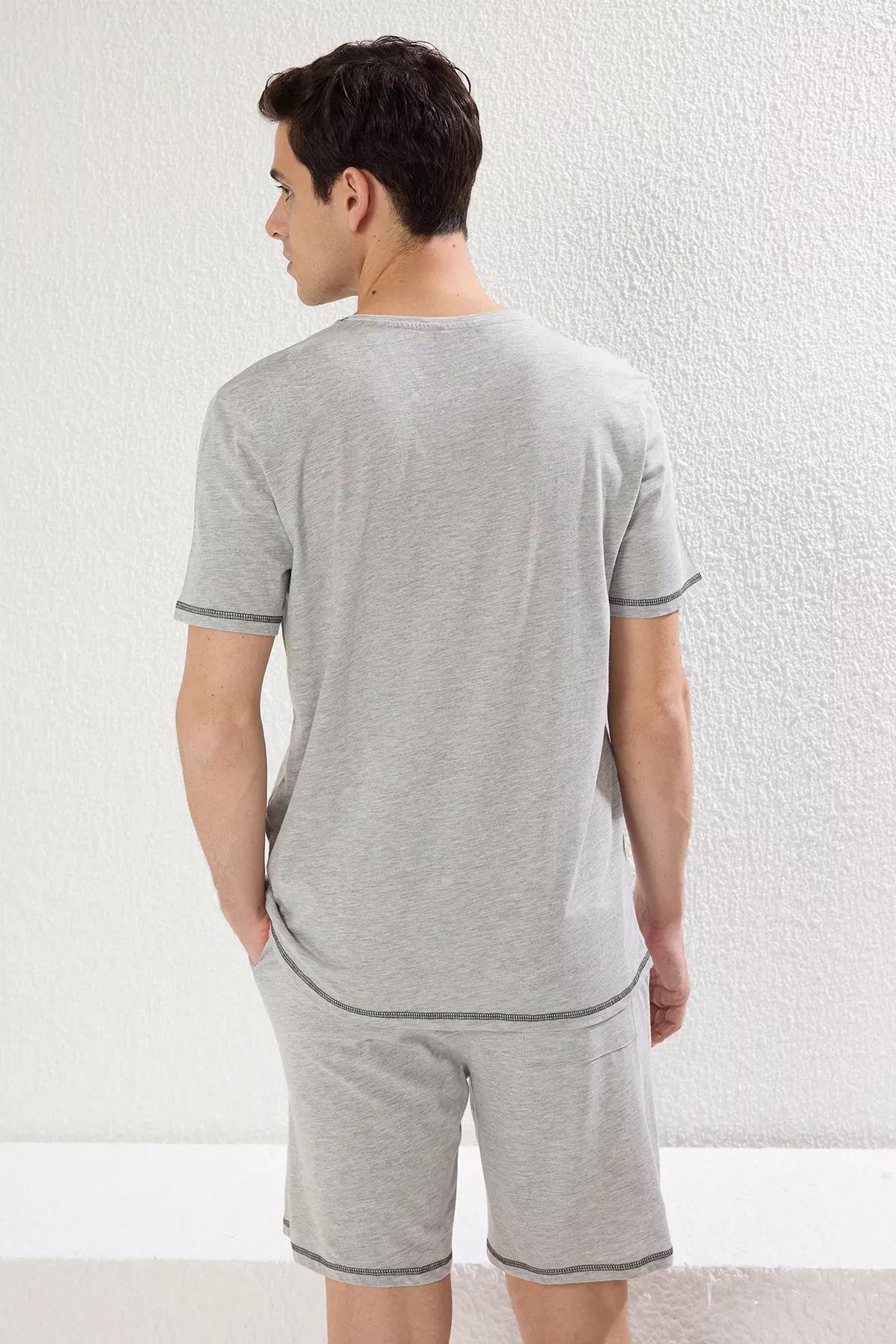 Grey Karyoka Stitched Pajama Set, C101_1653, large image number 4