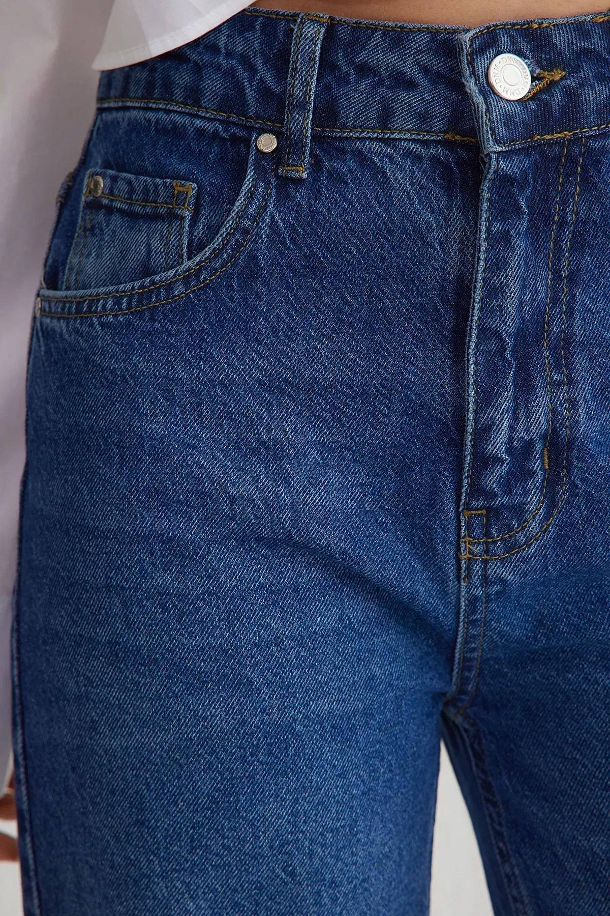 Blue High-Waist Wide Leg Jeans, , large image number 3