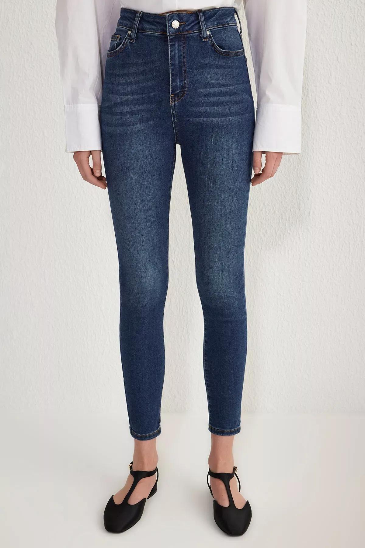 Blue  Skinny Jeans, DARK BLUE, large image number 2