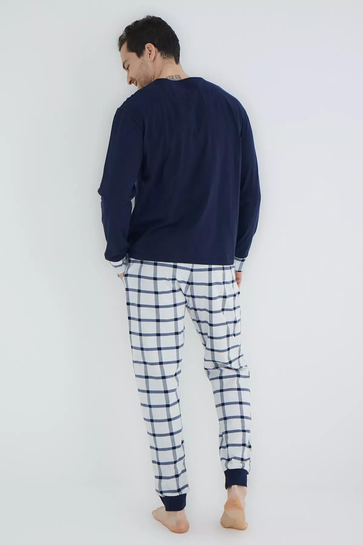 Navy Knitted Pyjamas Set, , large image number 2