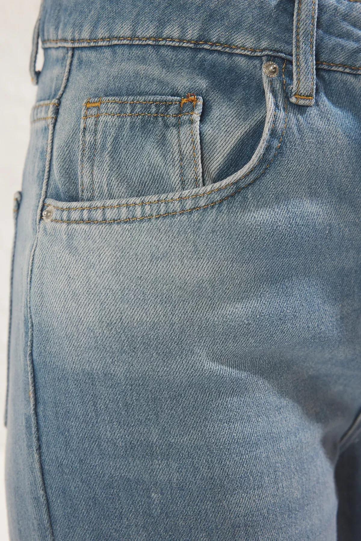 Blue Wide Leg Jeans, , large image number 3