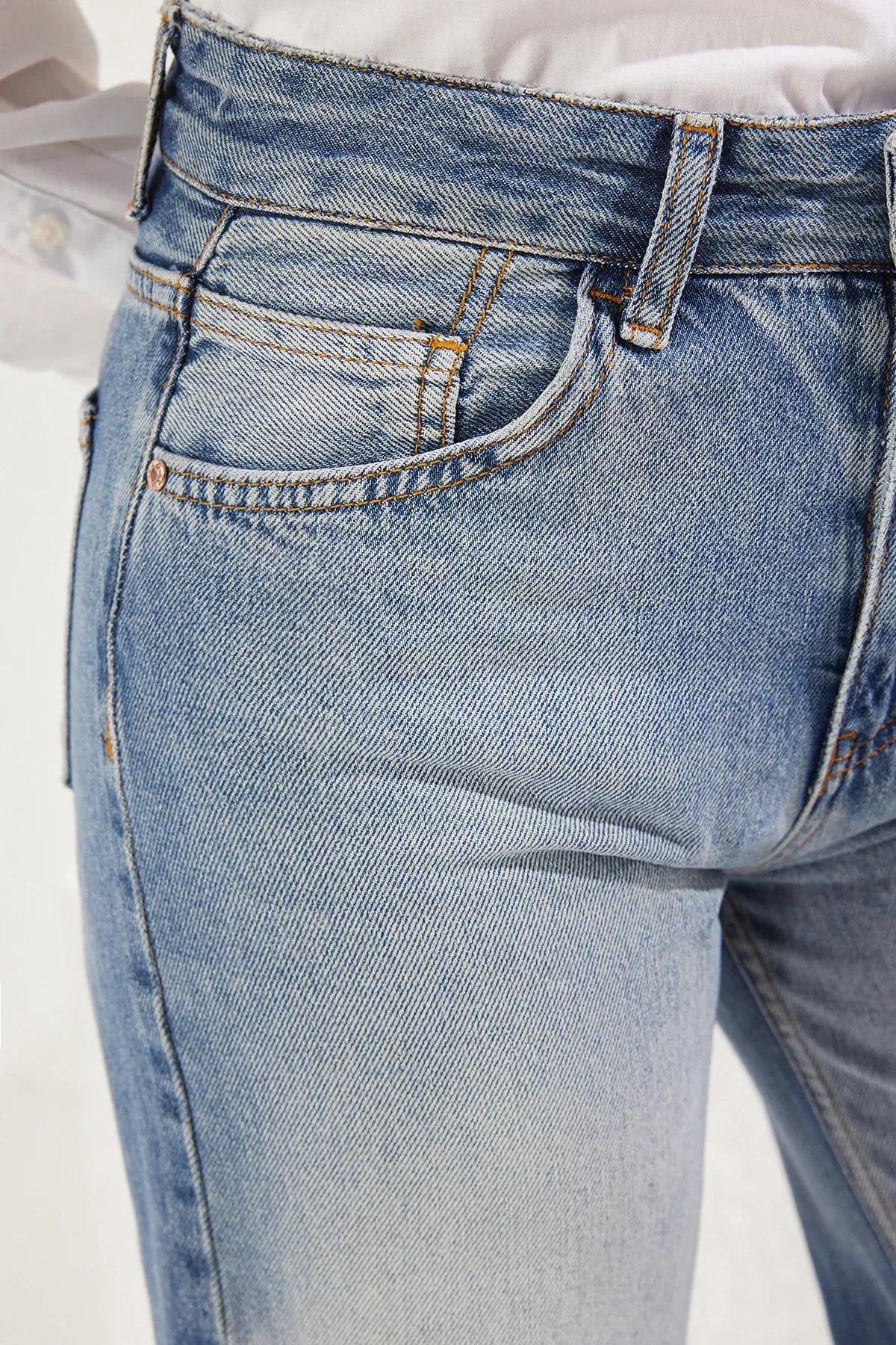 Blue Wide Leg Jeans, , large image number 3