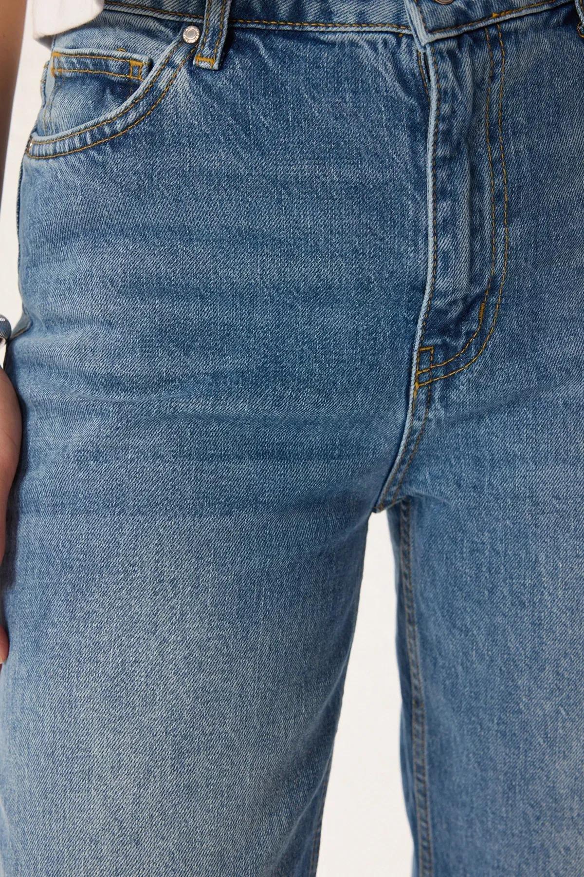Blue Comfort Mom Jeans, , large image number 3
