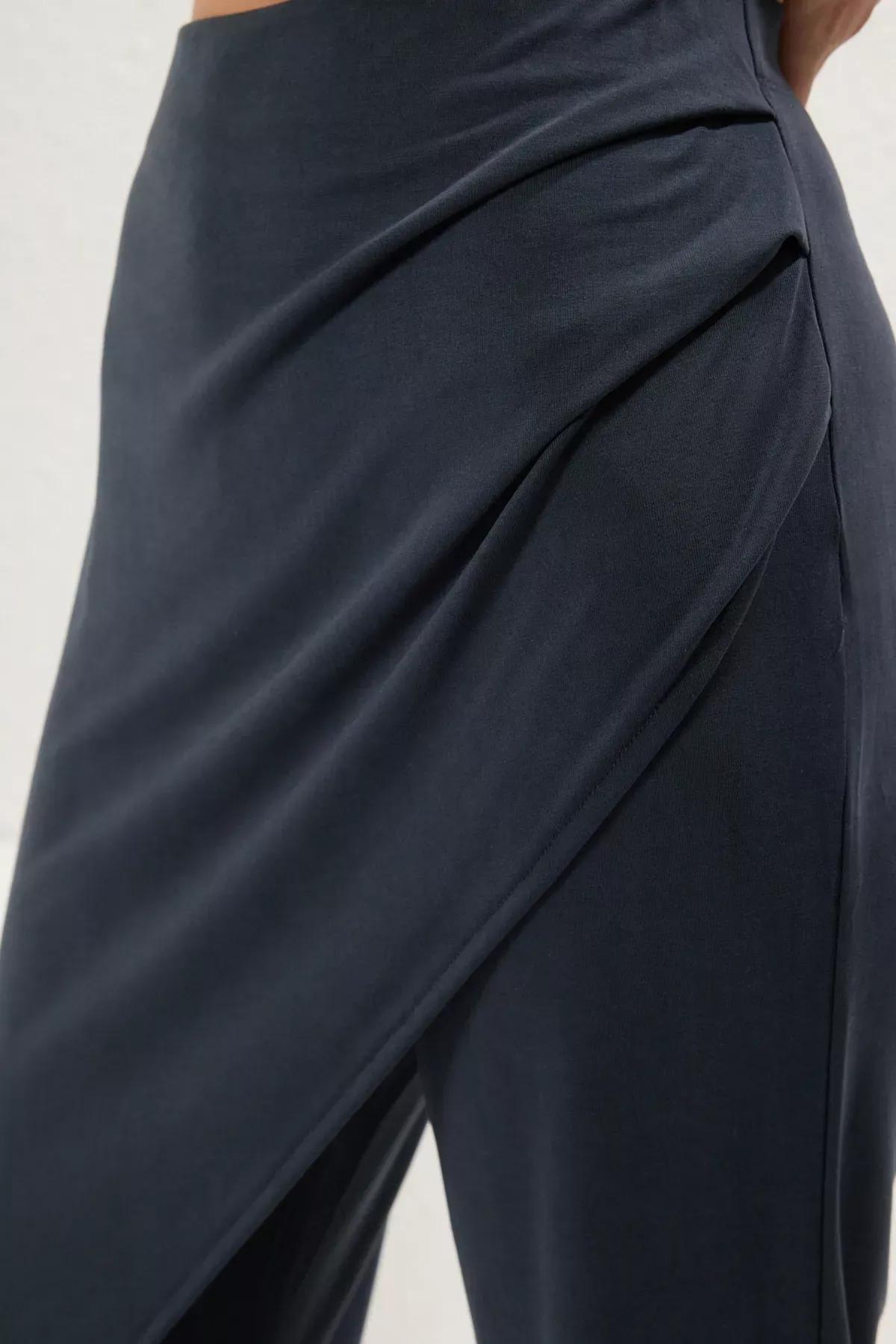 Grey Modal Double Breasted Trousers, , large image number 3