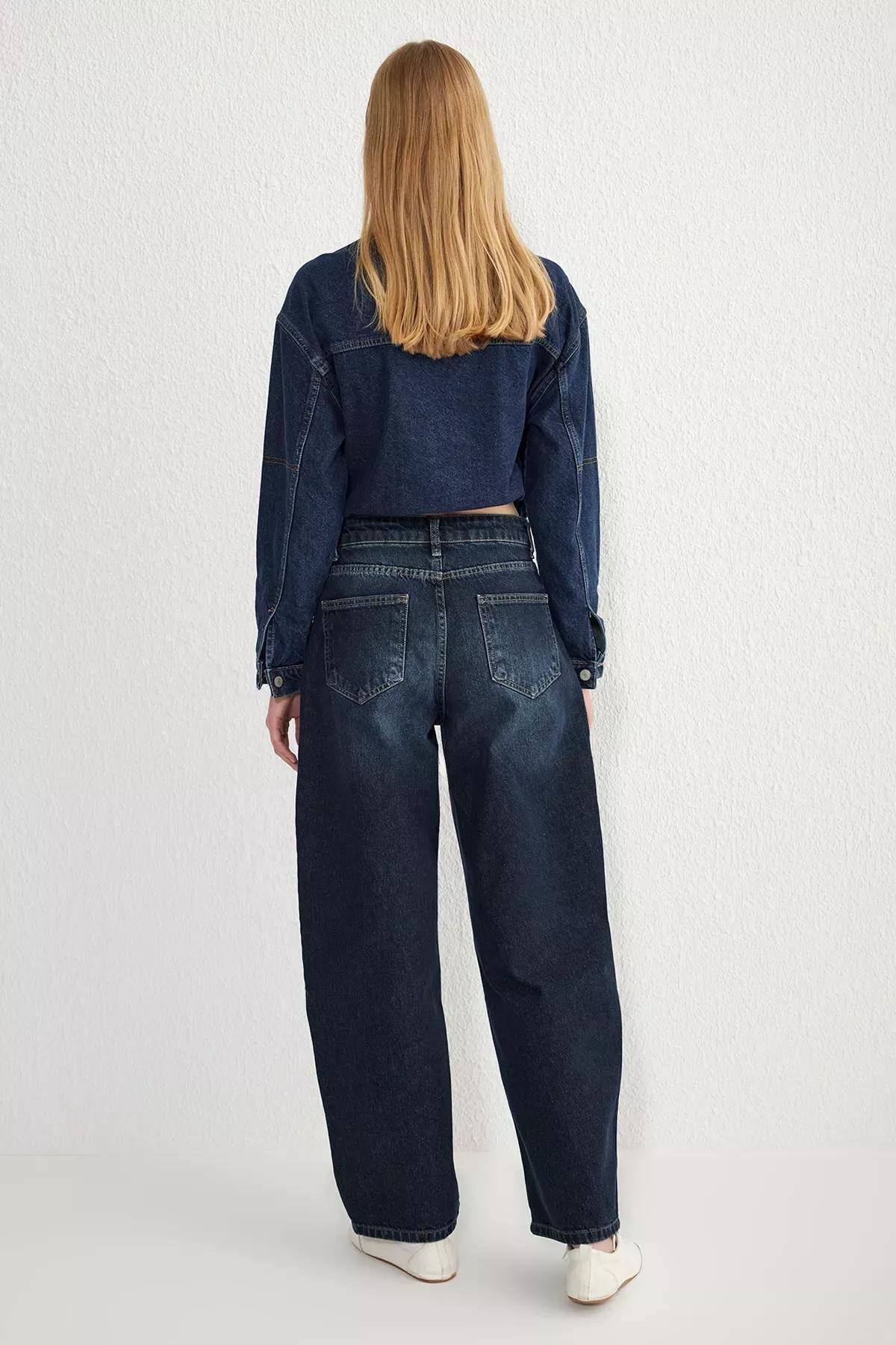 Blue Barrel Baggy Jeans, , large image number 4