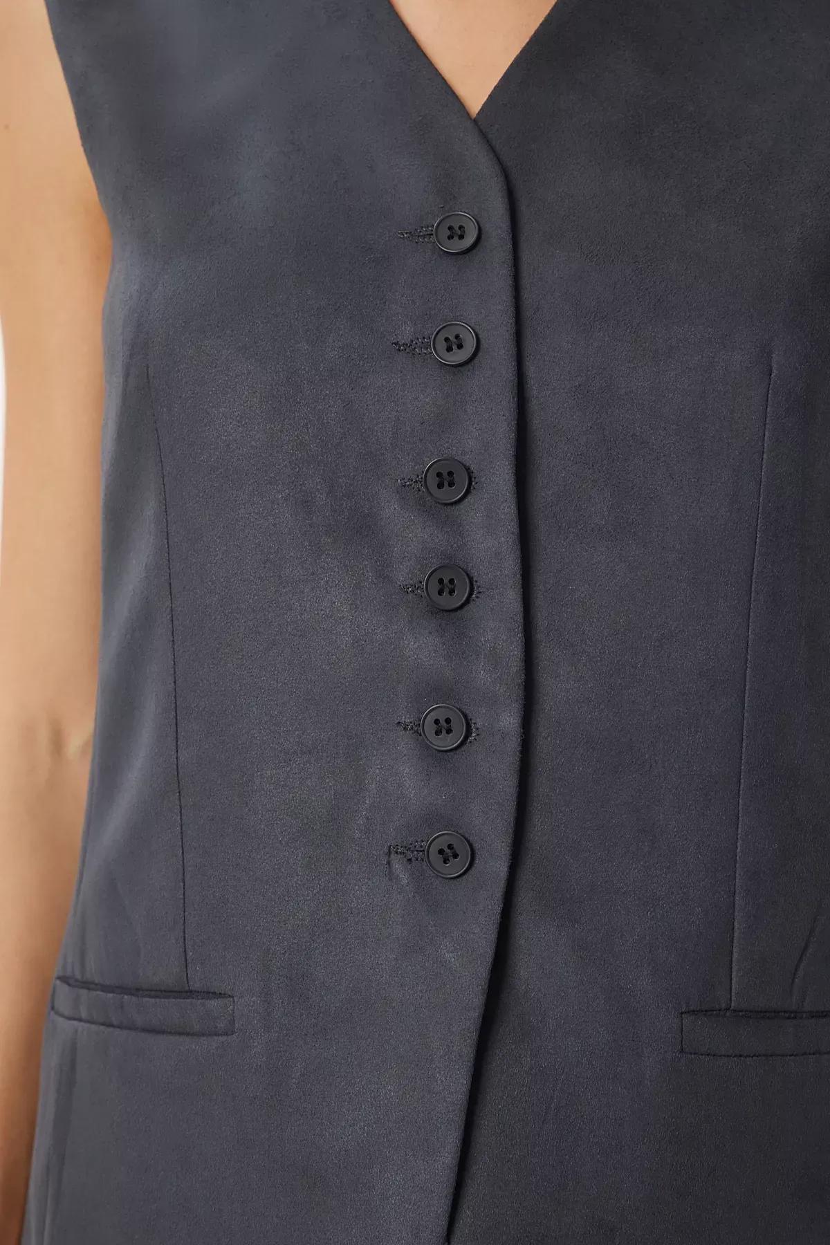 Smoke V Neck Vest, , large image number 2