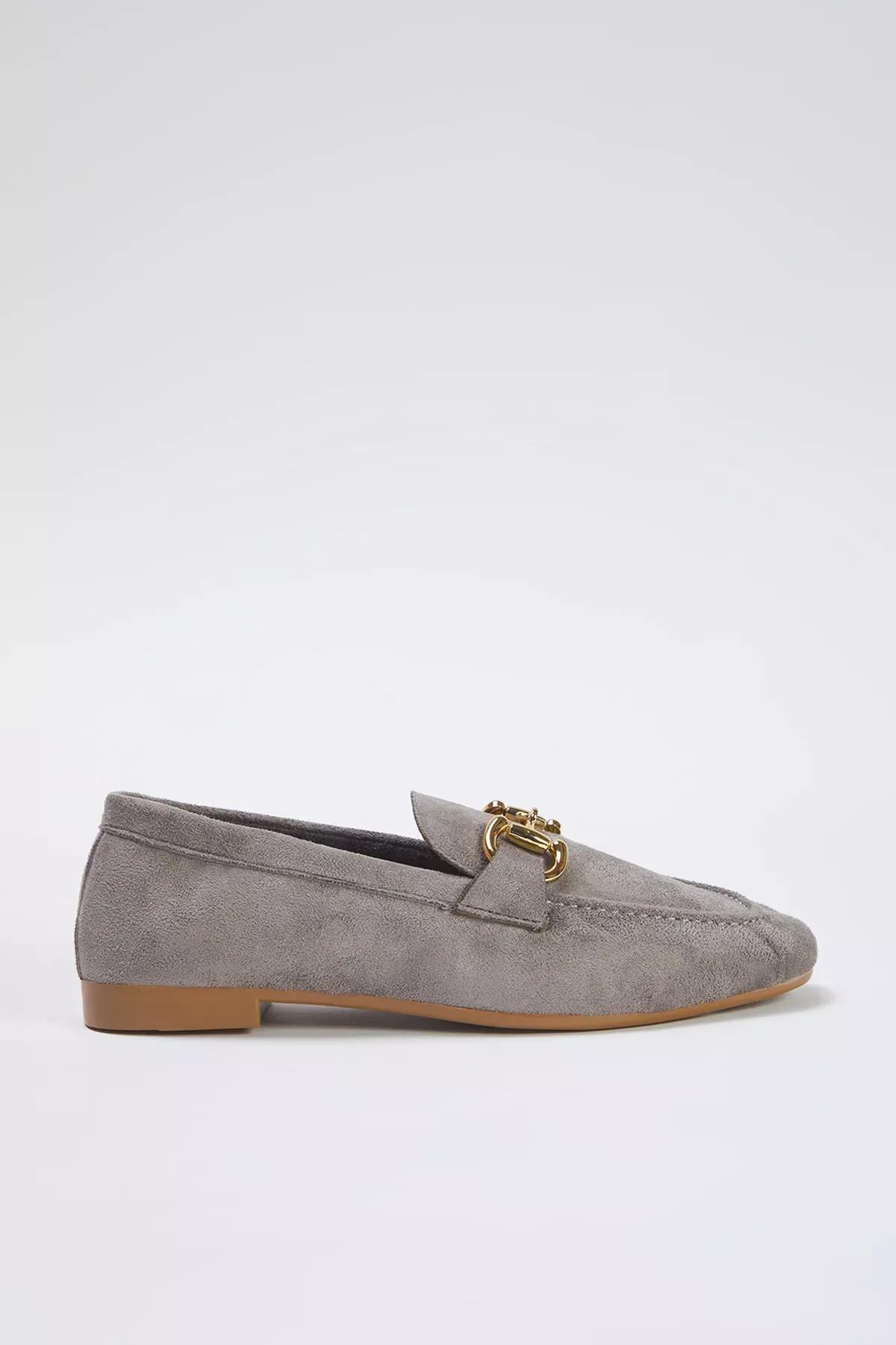 Grey  Suede Loafer Shoes, , large image number 2