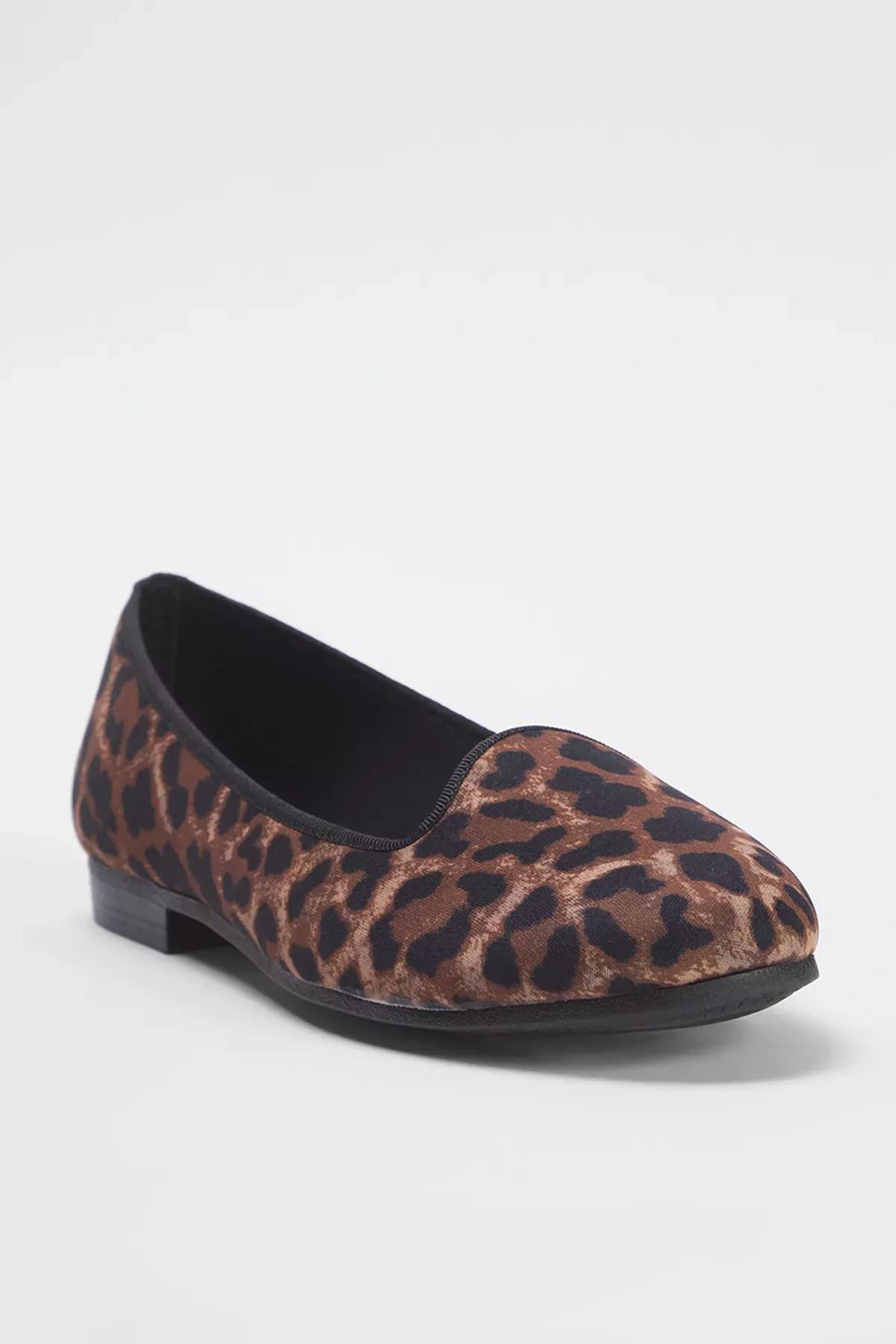 Brown Leopard Flexible Sole Ballerinas, , large image number 2