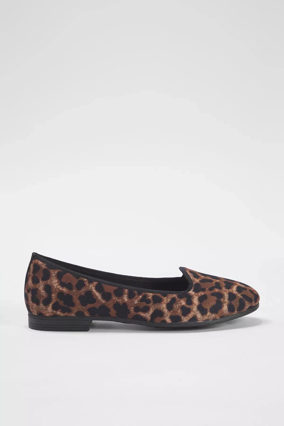 Brown Leopard Flexible Sole Ballerinas, , large image number 3