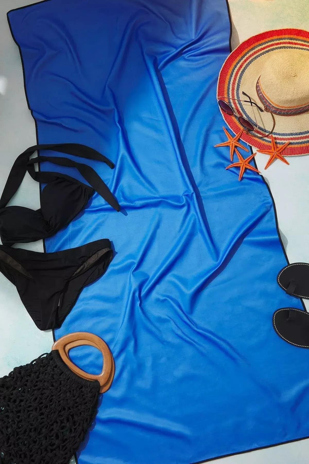 Blue Microfiber Towel, C101_7391, large image number 1