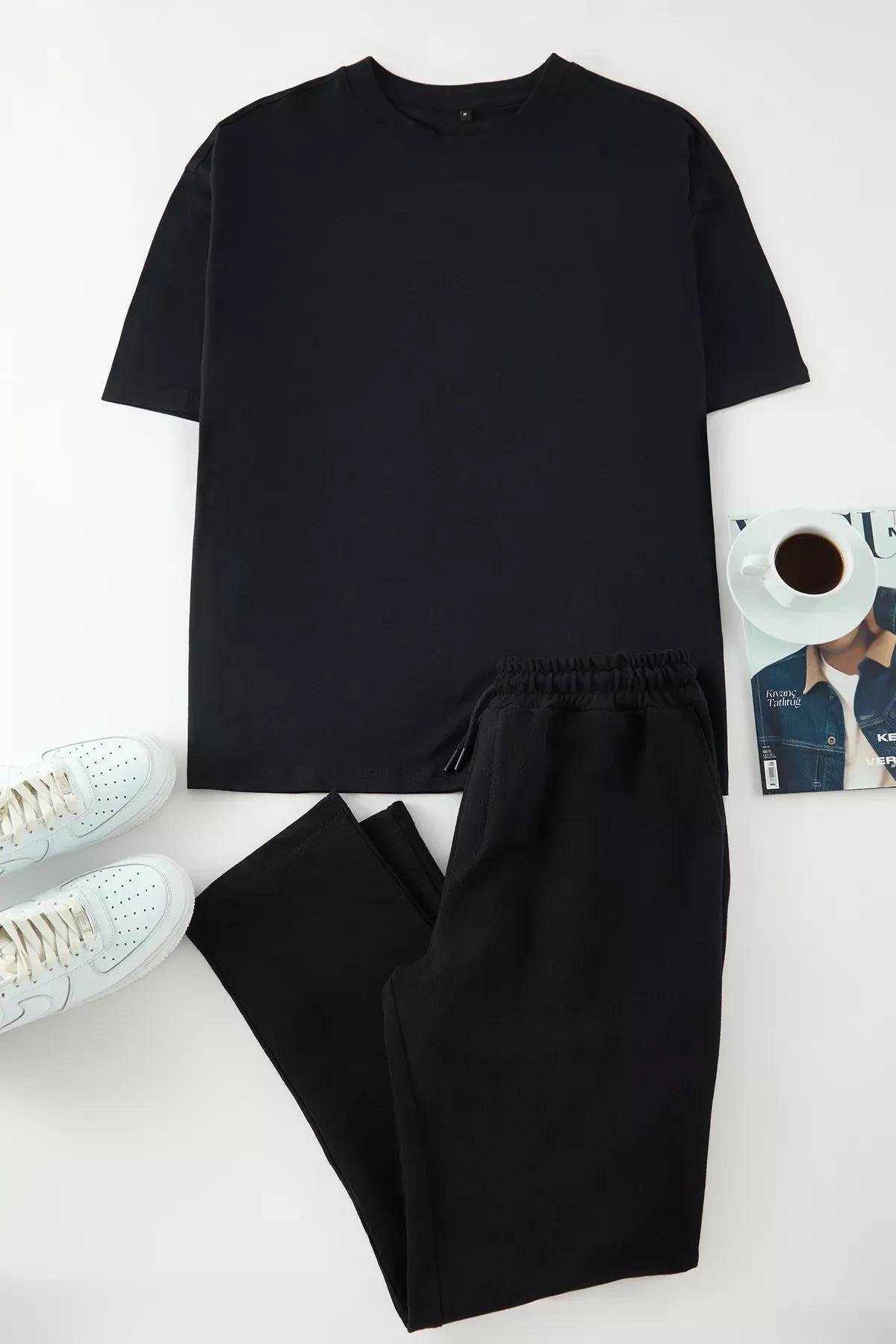 Black 3-Piece Oversize Tracksuit Set, , large image number 1